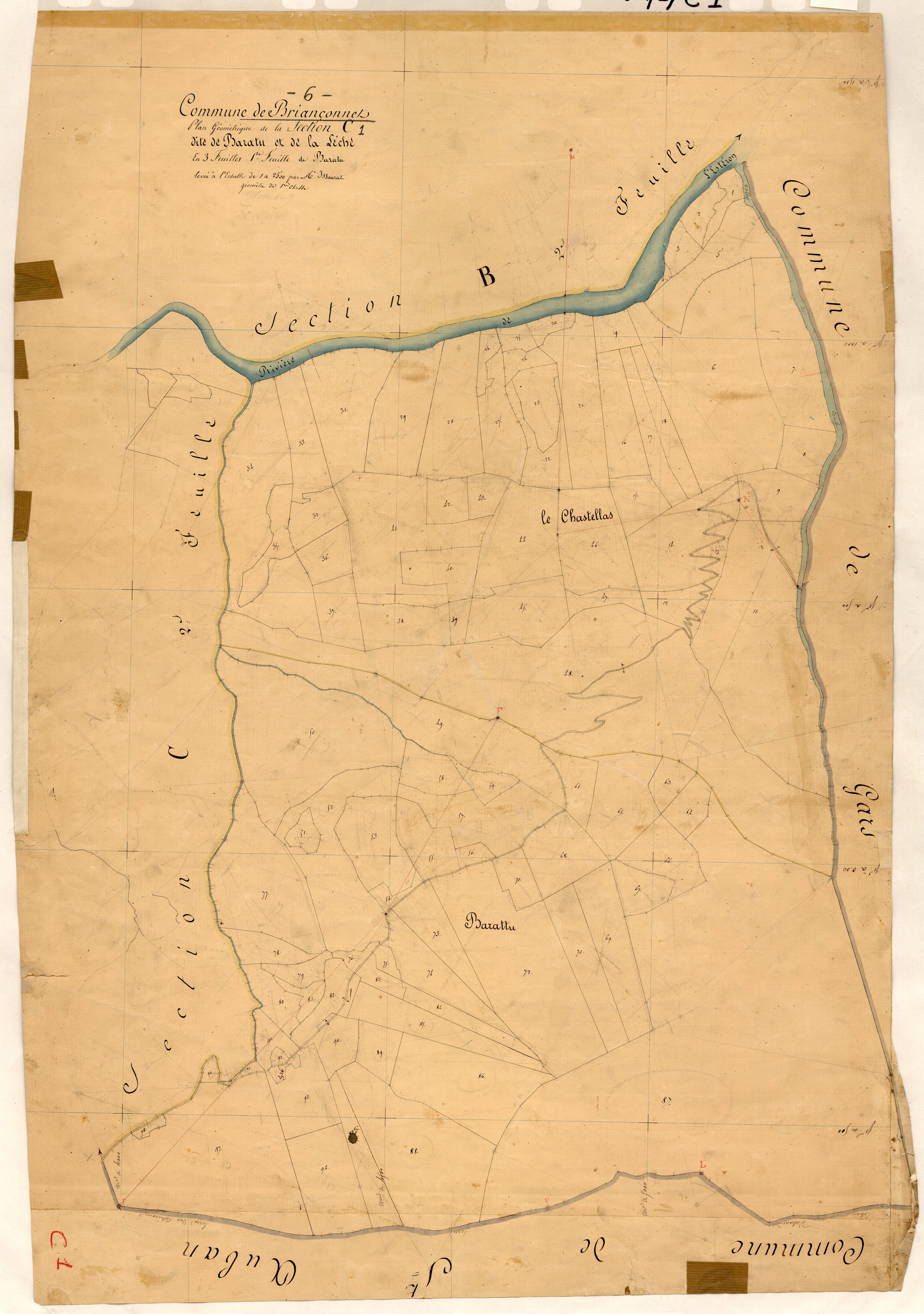 Baratu et la Lèche. - Plan de section, C1