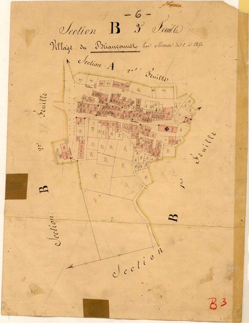 Le Village du Briançonnet. - Plan de section, B3