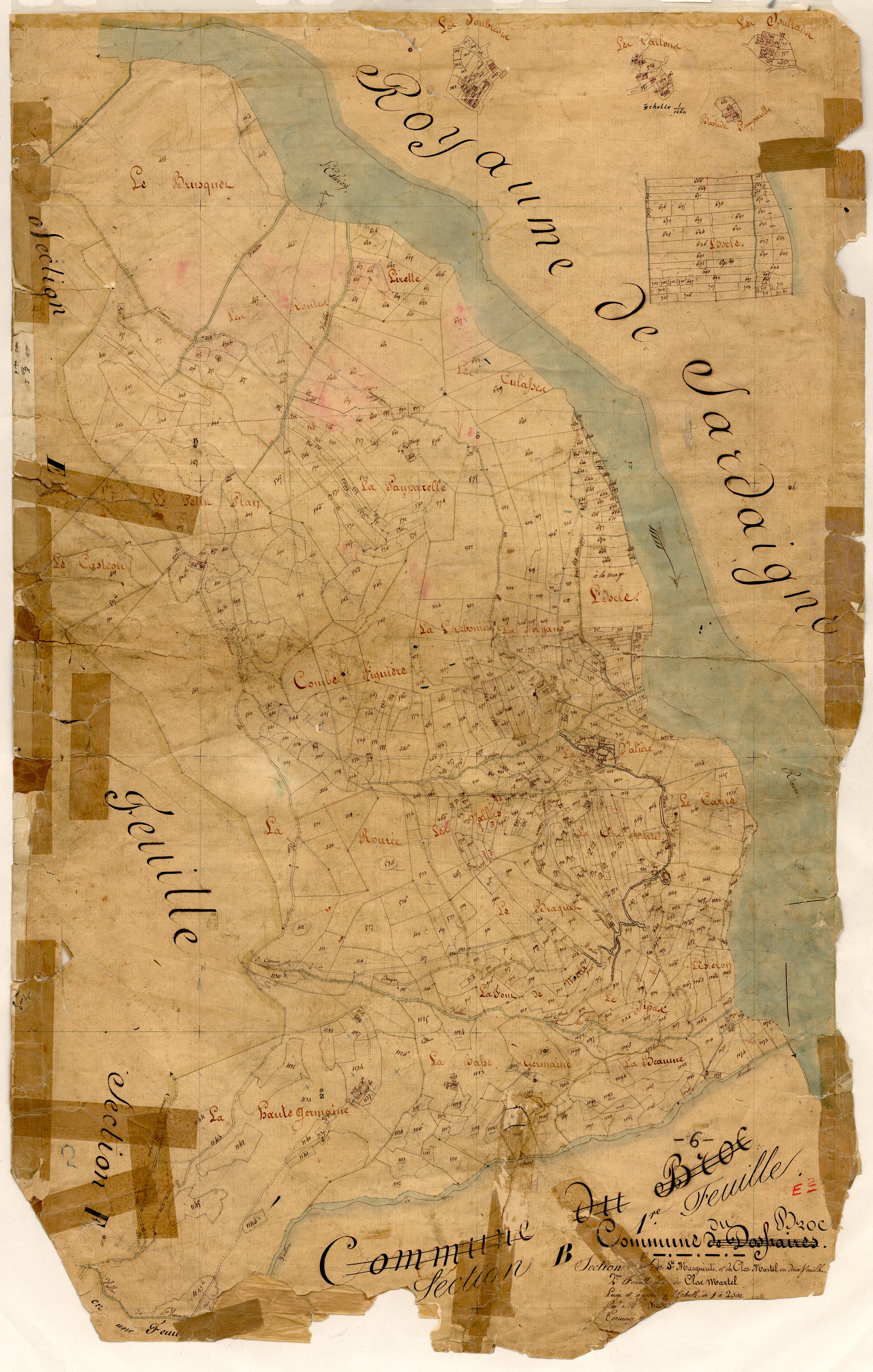 Sainte Marguerite et Clos Martel, Clos Martel. - Plan de section, E2
