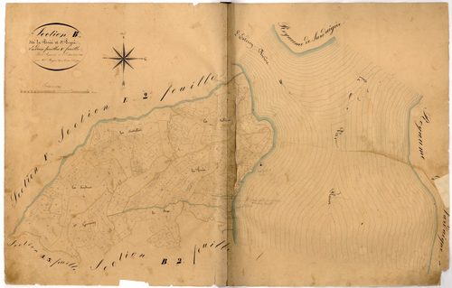 La Pinée et Saint Peyré. - Plan de section, B1