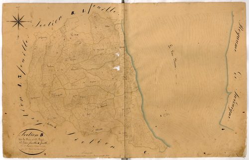 La Pinée et Saint Peyré. - Plan de section, B2