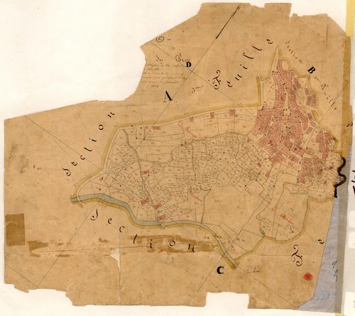Plan de section, D