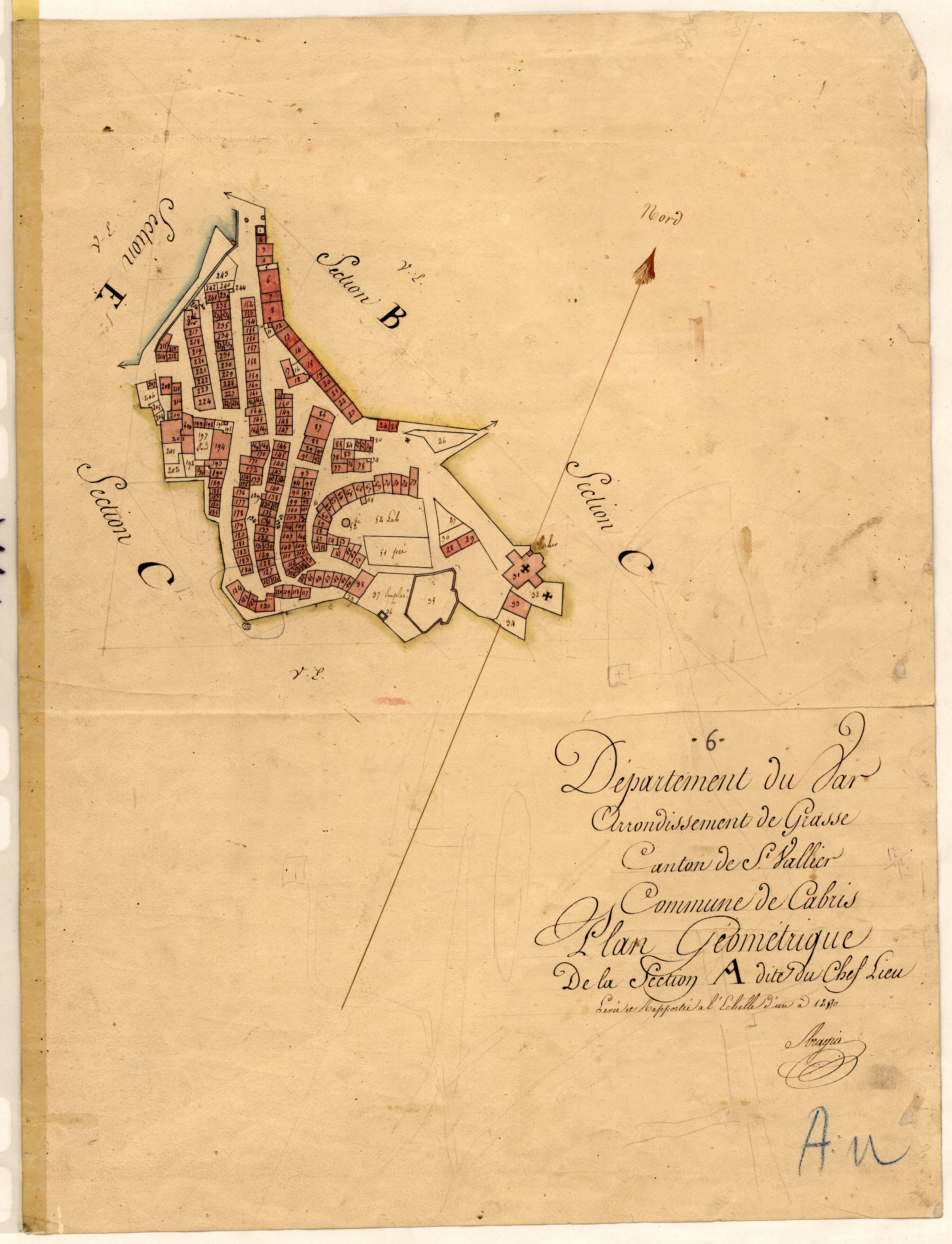 Le Chef Lieu. - Plan de section, A