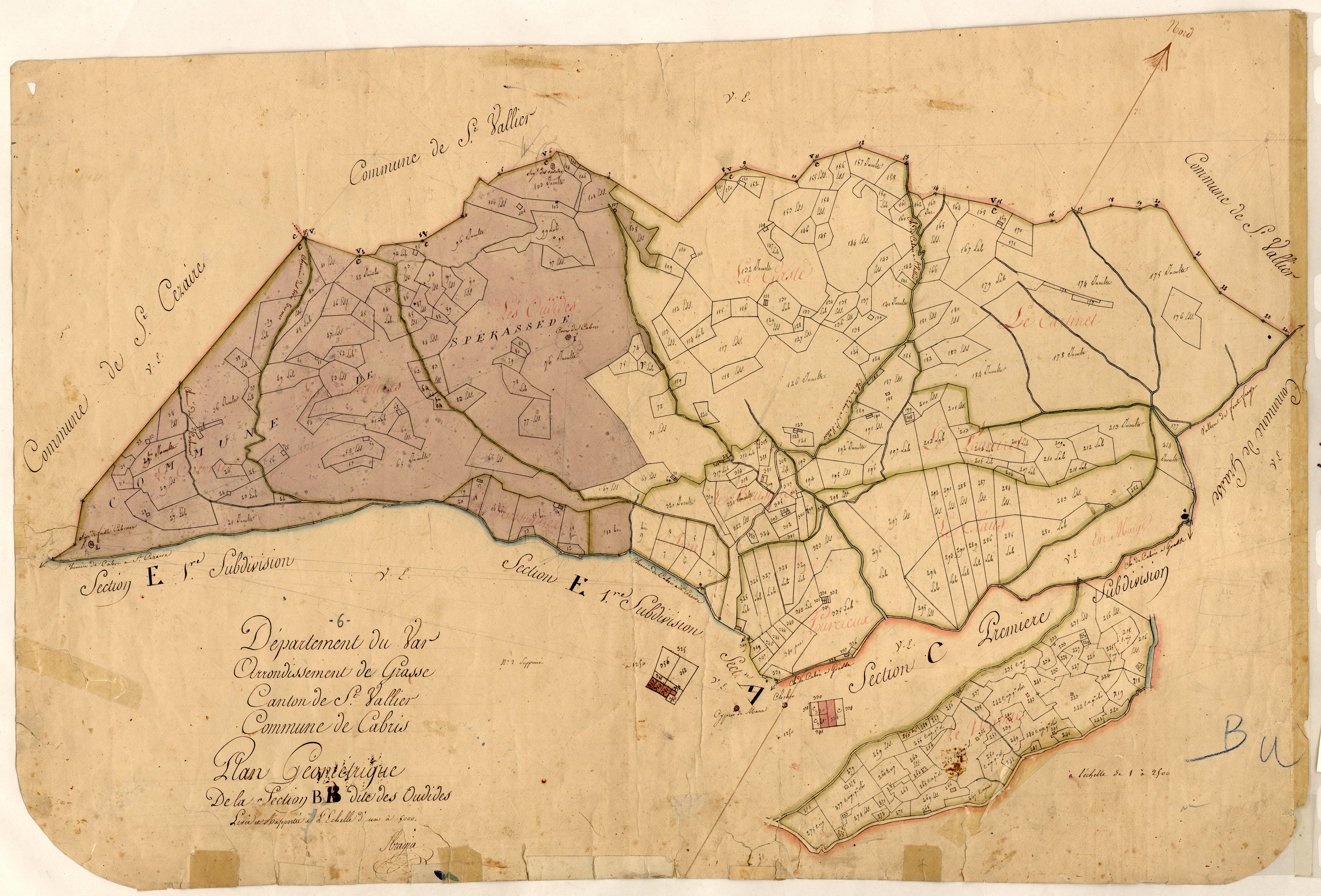 Les Oudides. - Plan de section, B