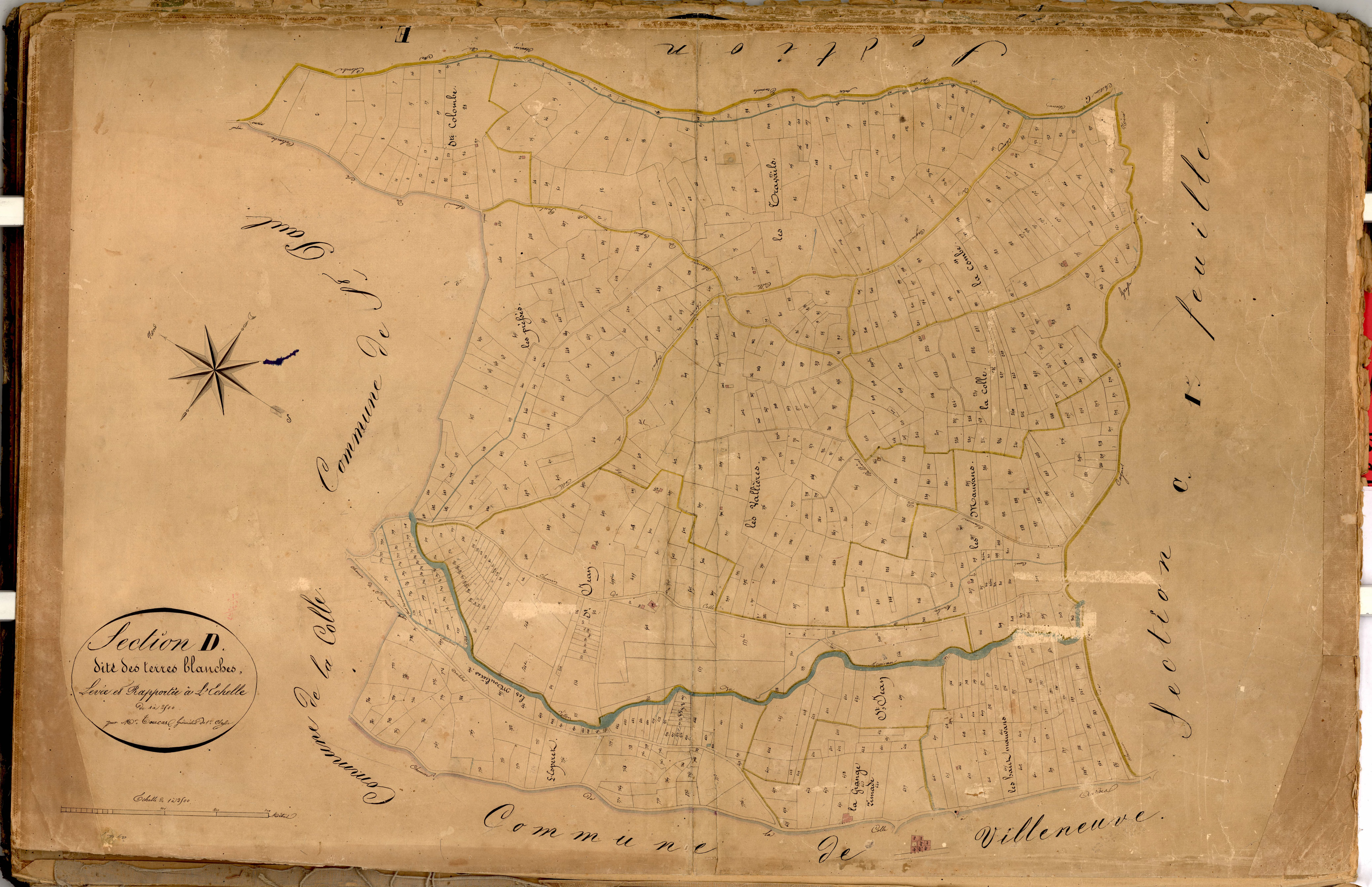Les Terres Blanches. - Plan de section, D
