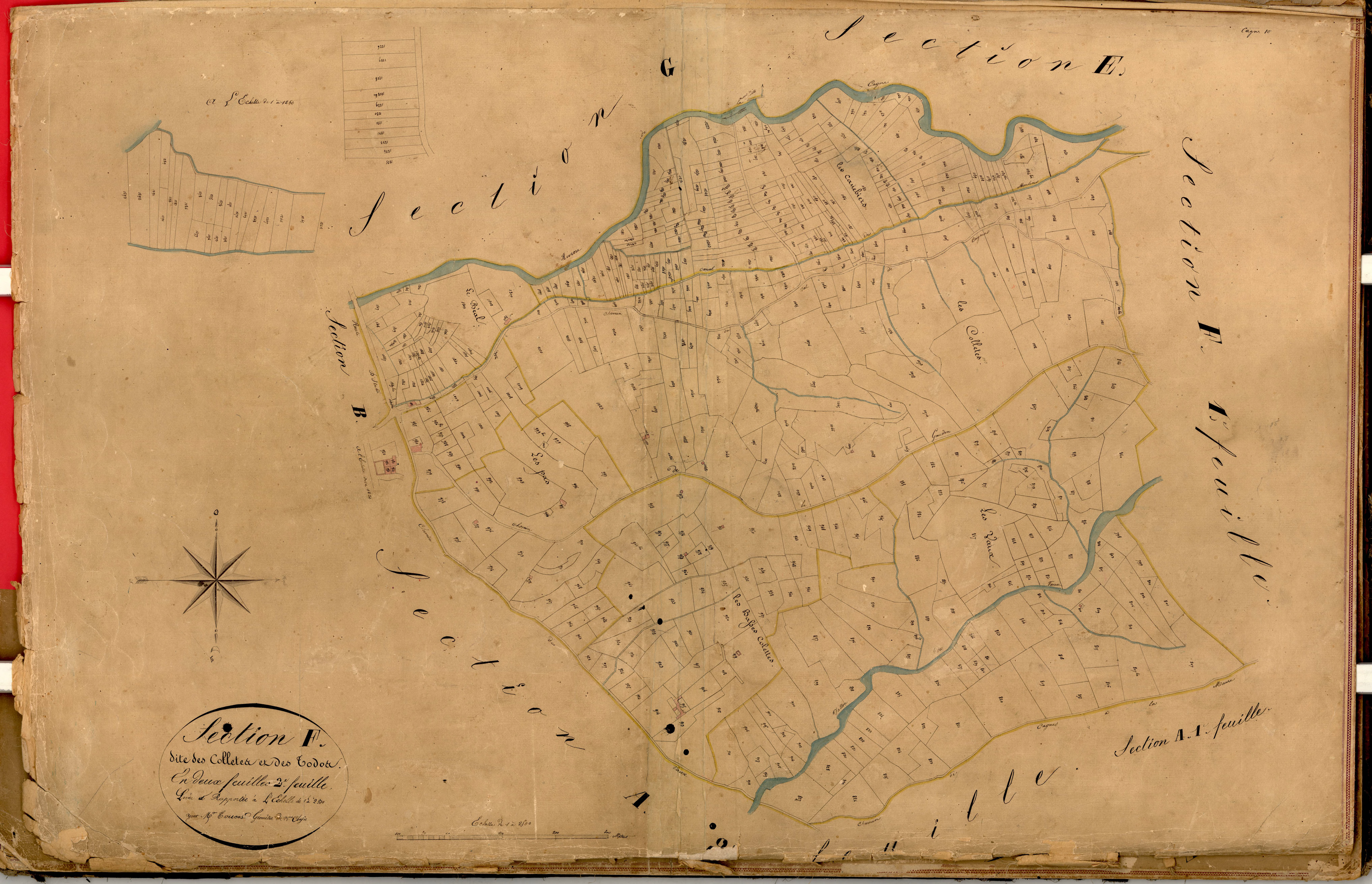 Les Colletes et les Todos. - Plan de section, F2