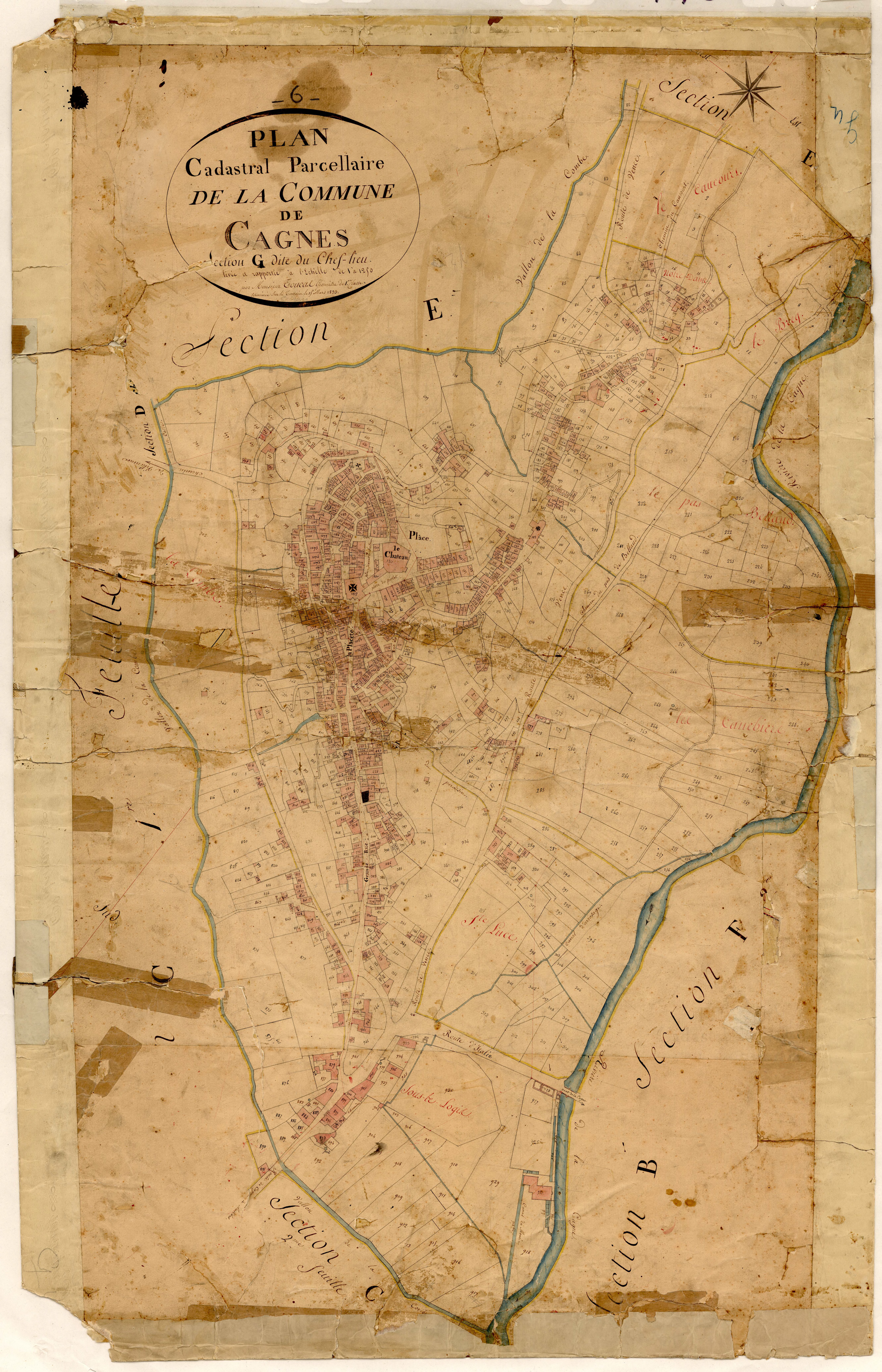 Le Chef Lieu. - Plan de section, G