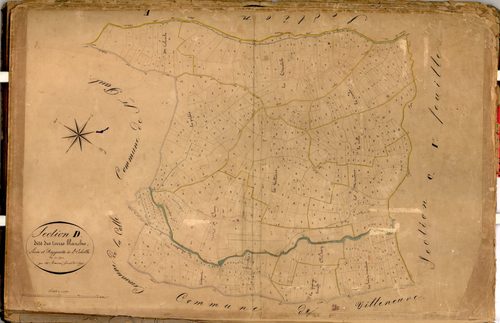 Les Terres Blanches. - Plan de section, D