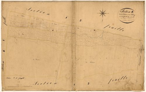 L'Hubac et le Village. - Plan de section, B2