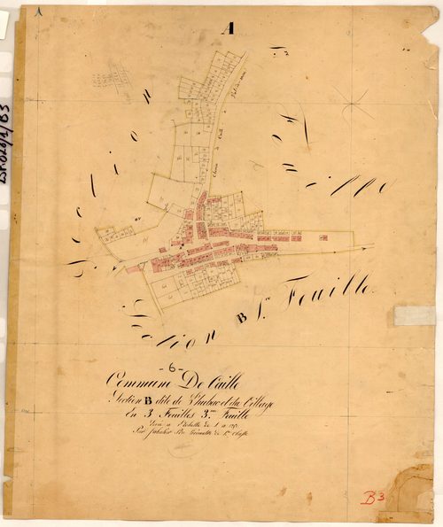 L'Hubac et le Village. - Plan de section, B3