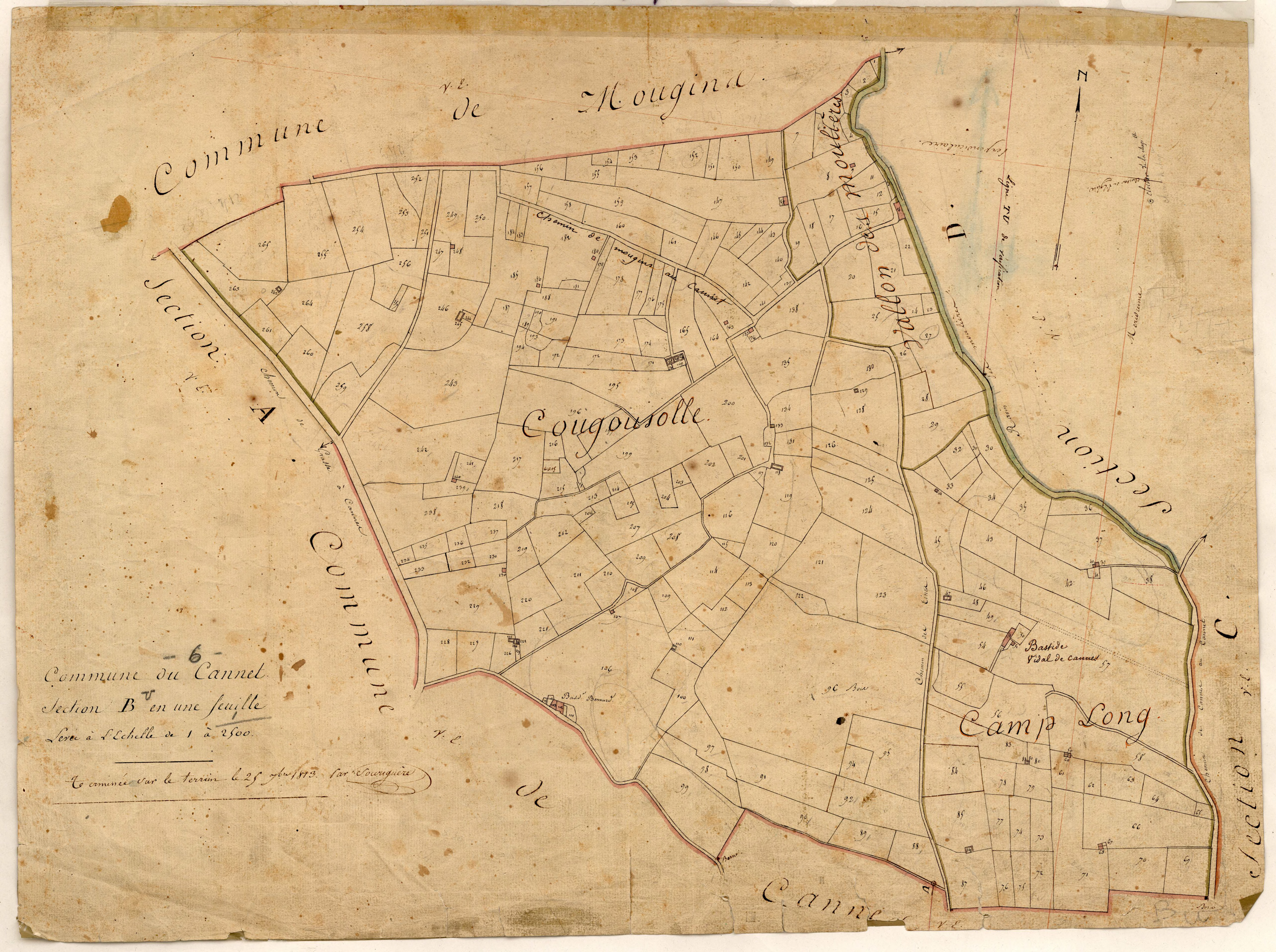 Plan de section, B