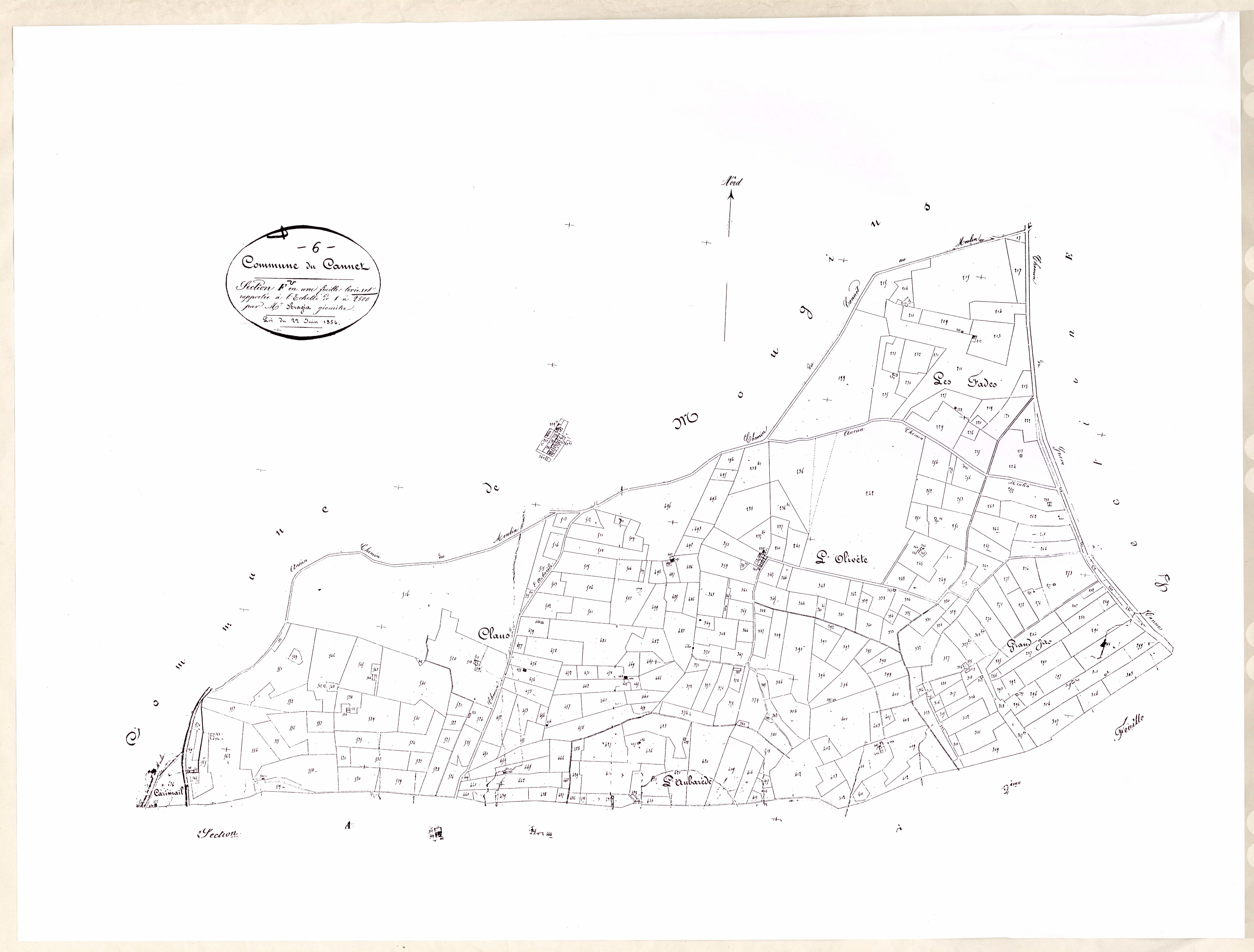 Plan de section, F