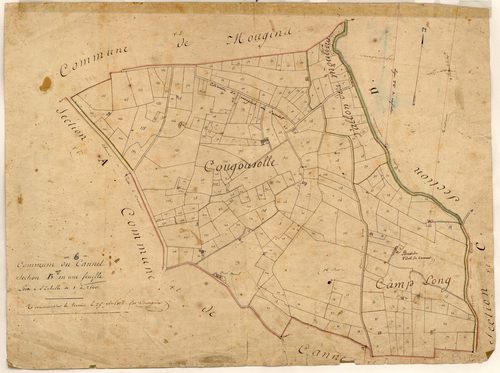 Plan de section, B