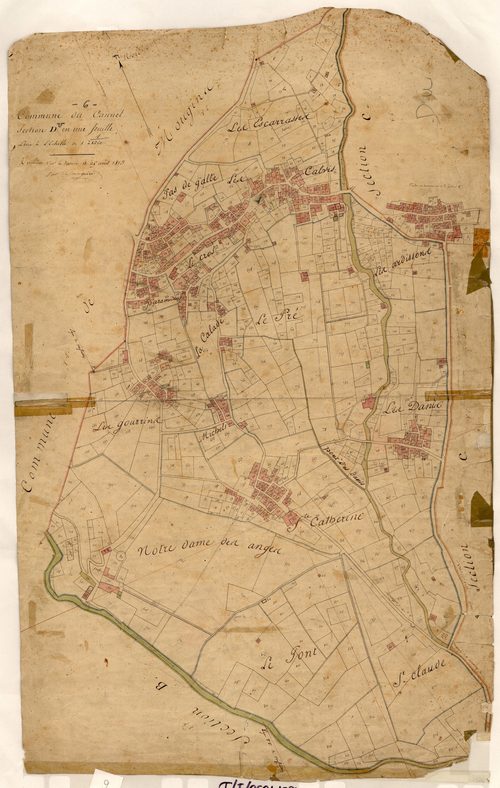 Plan de section, D