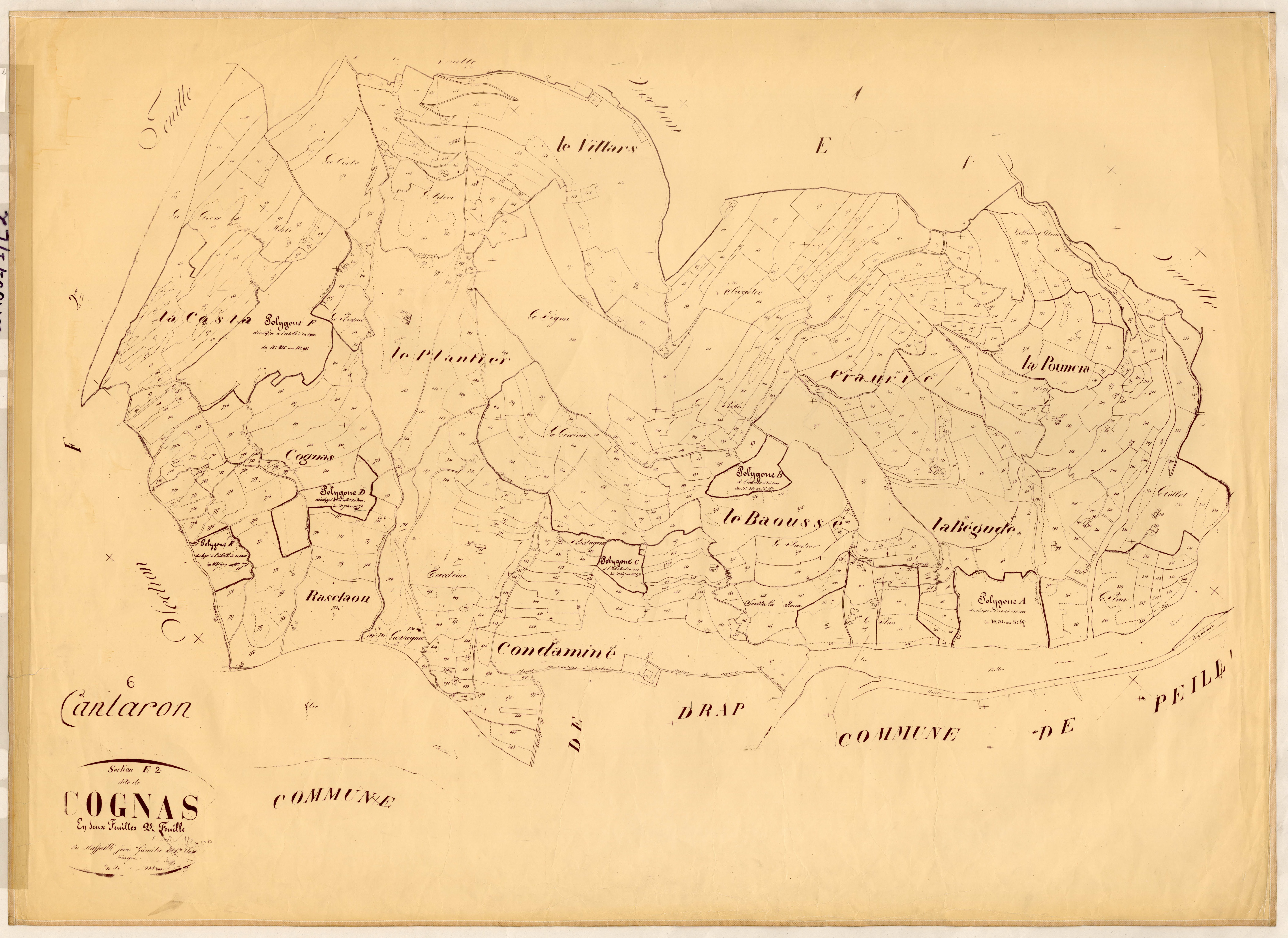 Cognas. - Plan de section, E2