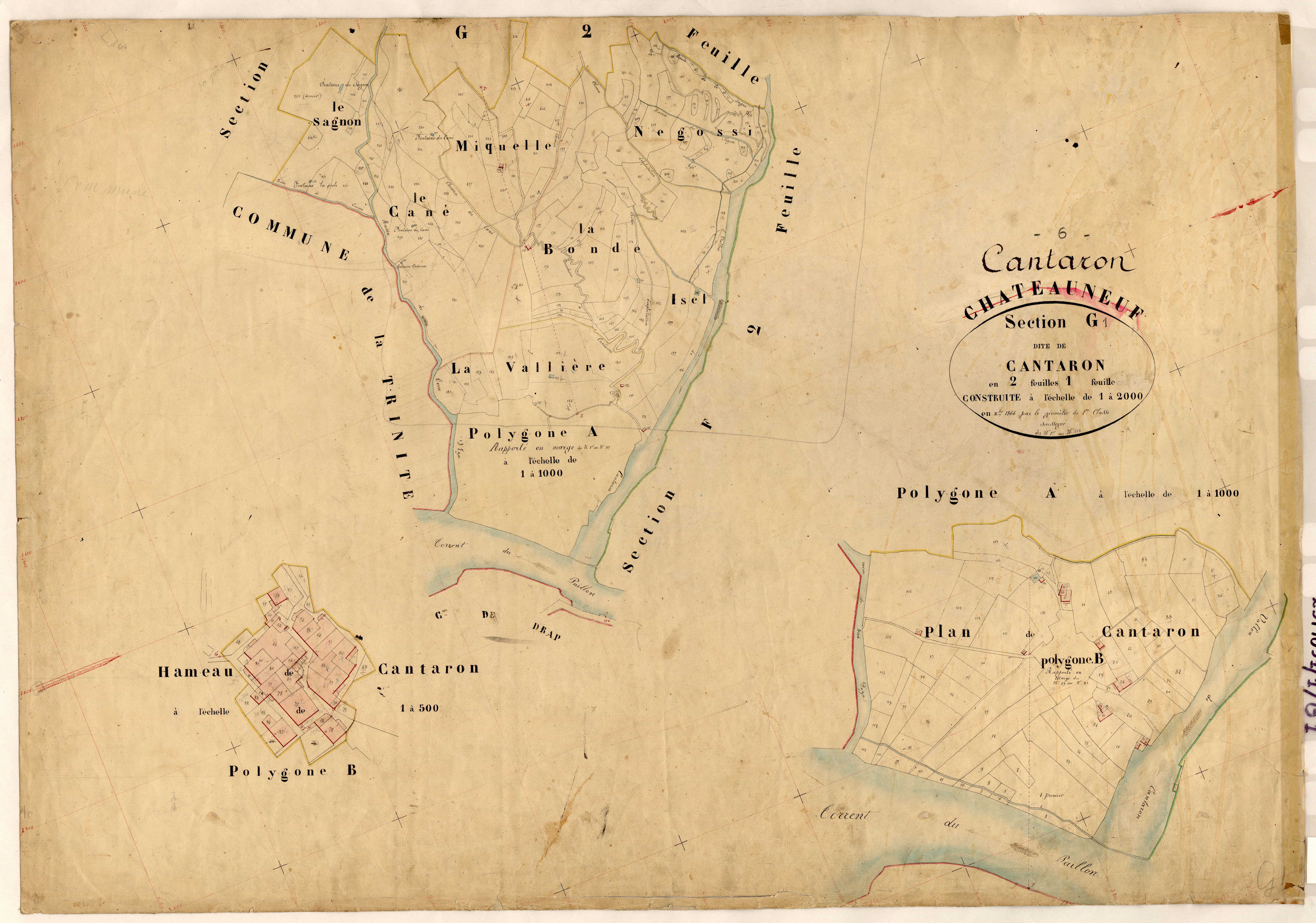 Cantaron. - Plan de section, G1