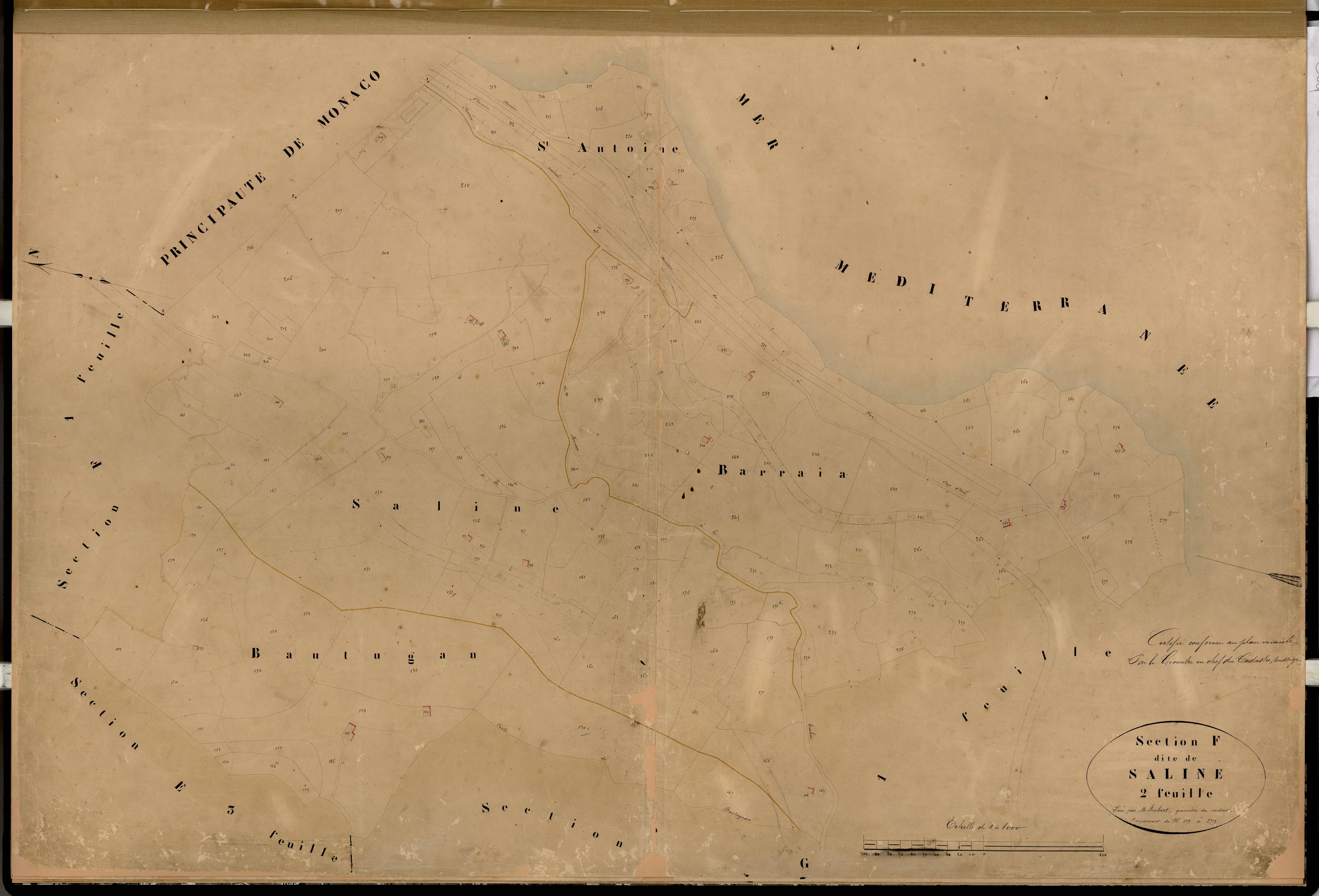 Saline. - Plan de section, F2