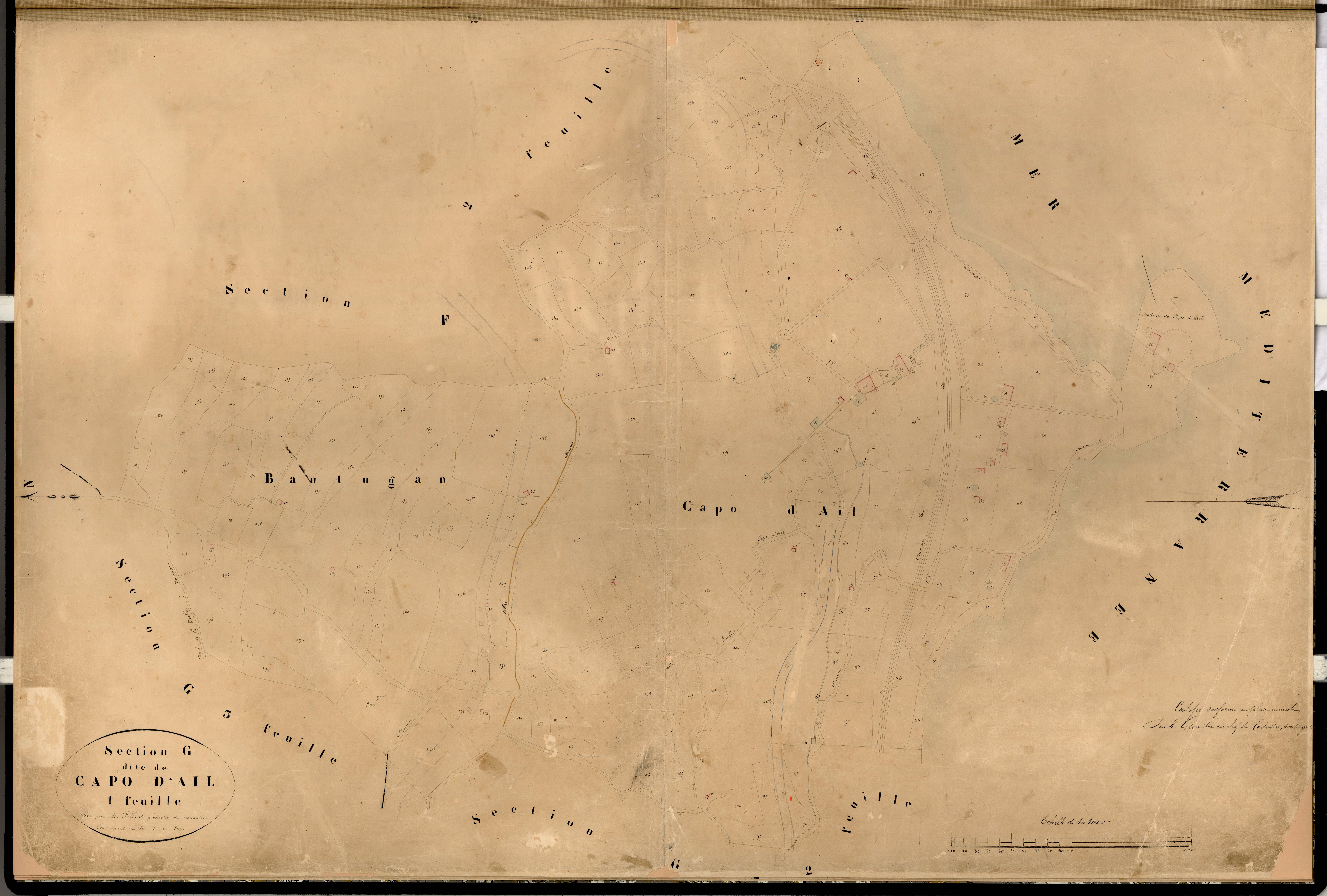 Capo d'Ail. - Plan de section, G1