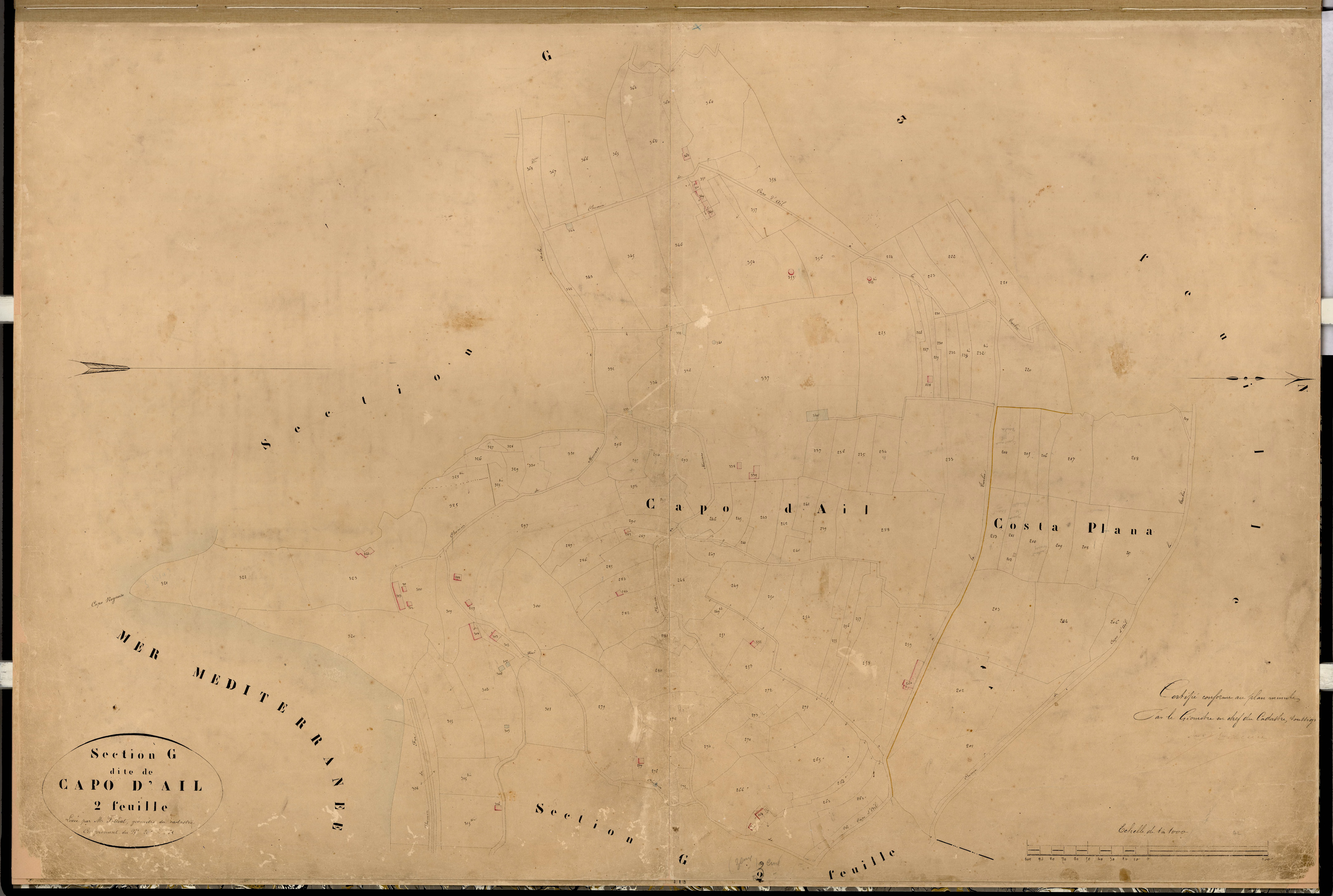 Capo d'Ail. - Plan de section, G2