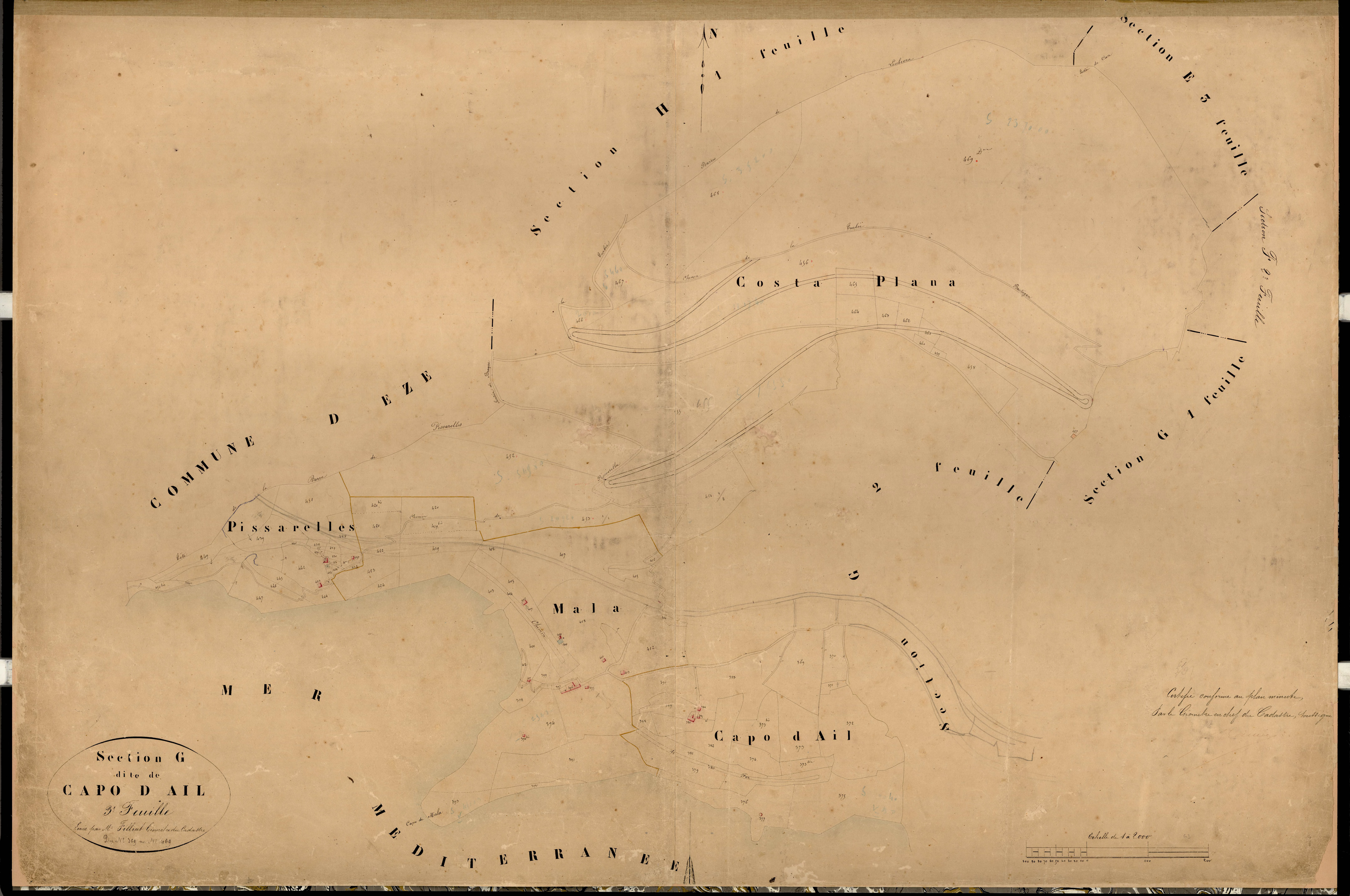 Capo d'Ail. - Plan de section, G3