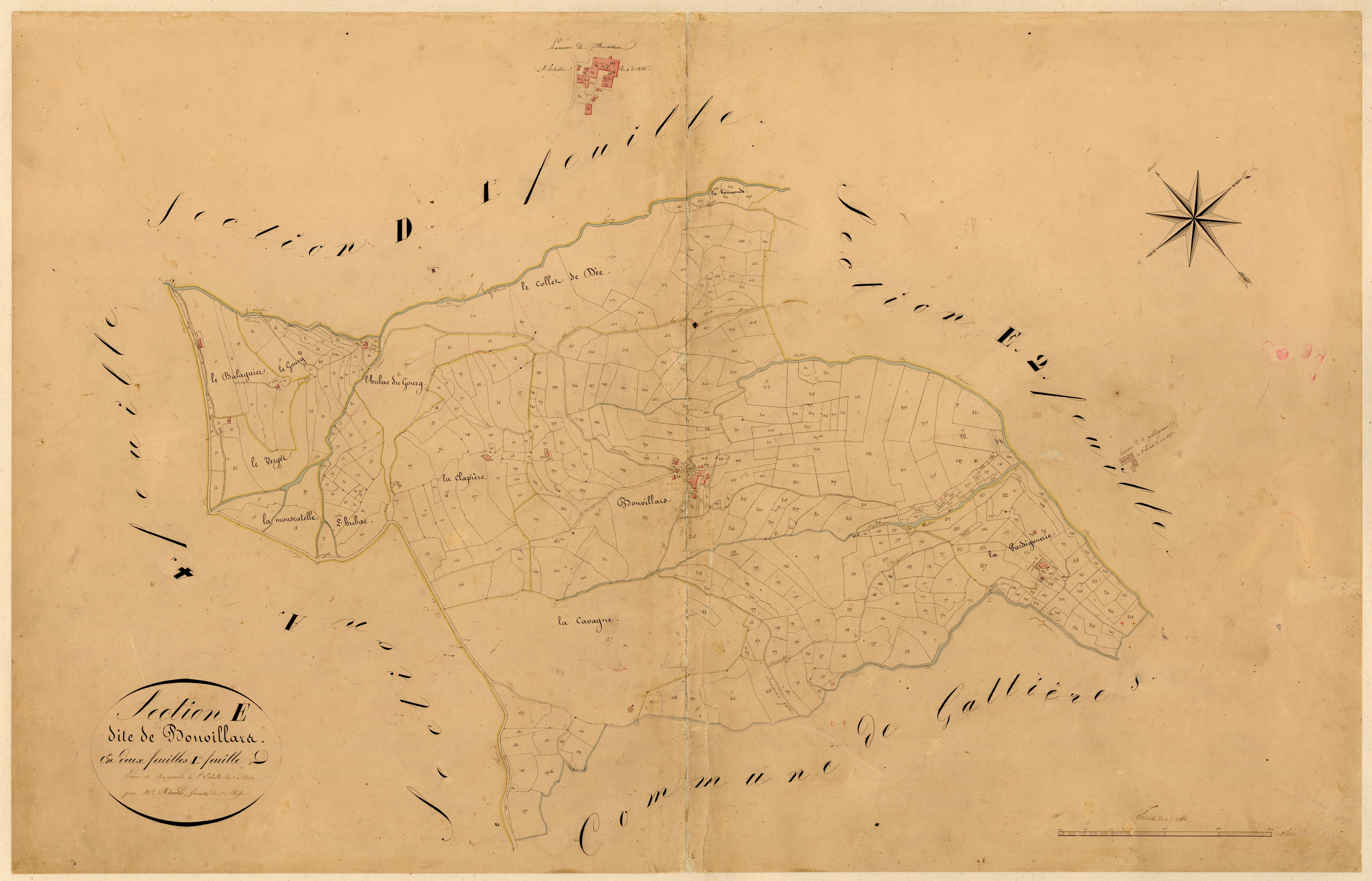 Bouvillars, Bouvillars. - Plan de section, E1