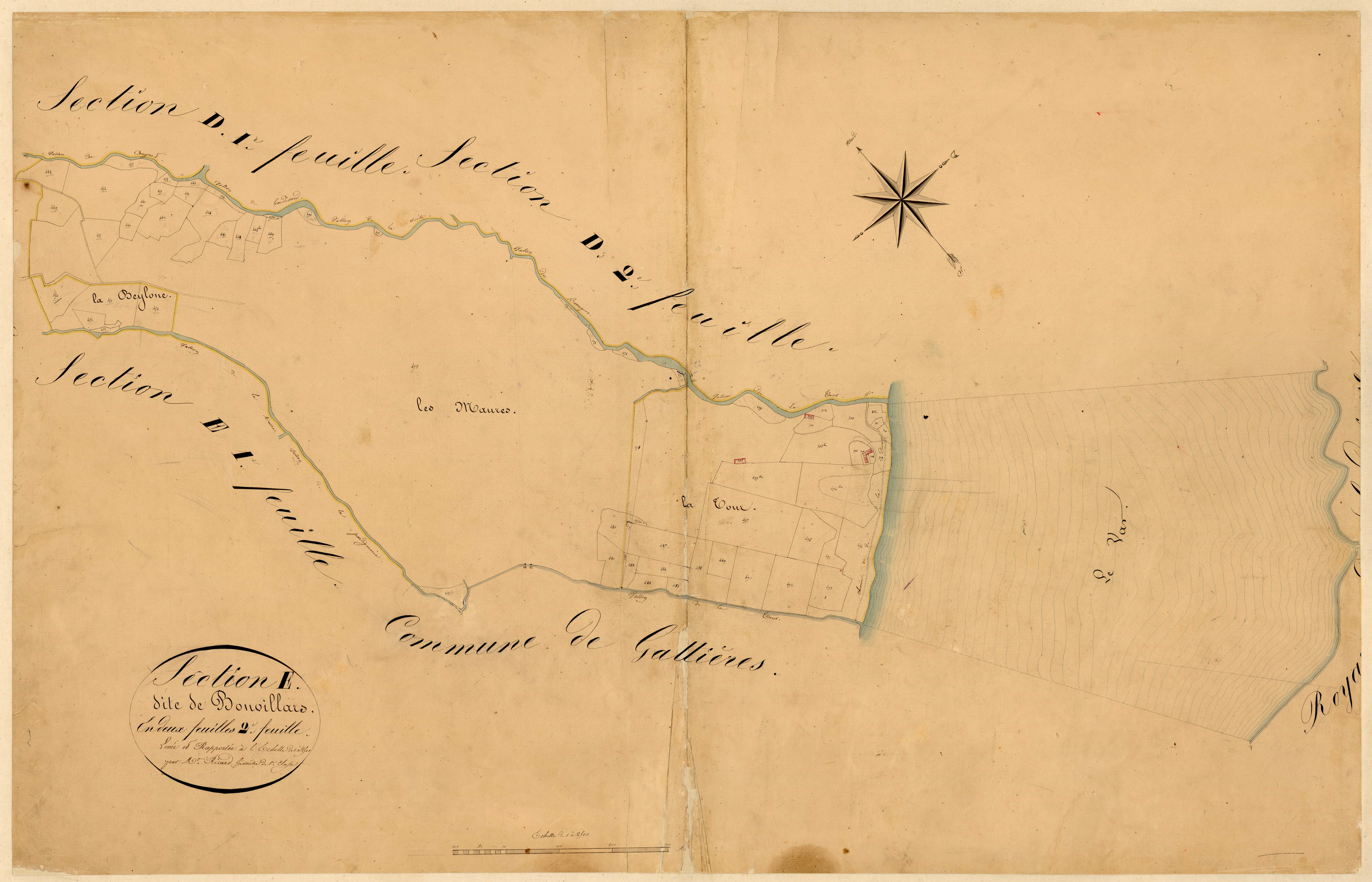 Bouvillars, la Maure. - Plan de section, E2