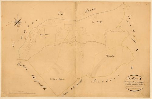 Les Vergers et la Montagne, les Marsés. - Plan de section, A1