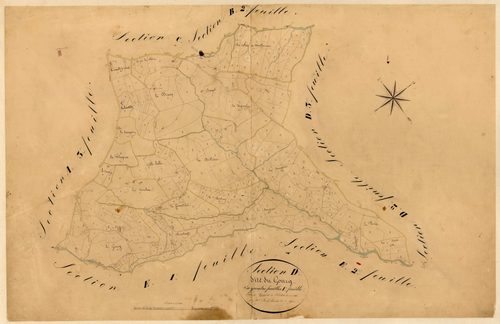 Le Plan, le Bourg. - Plan de section, D1