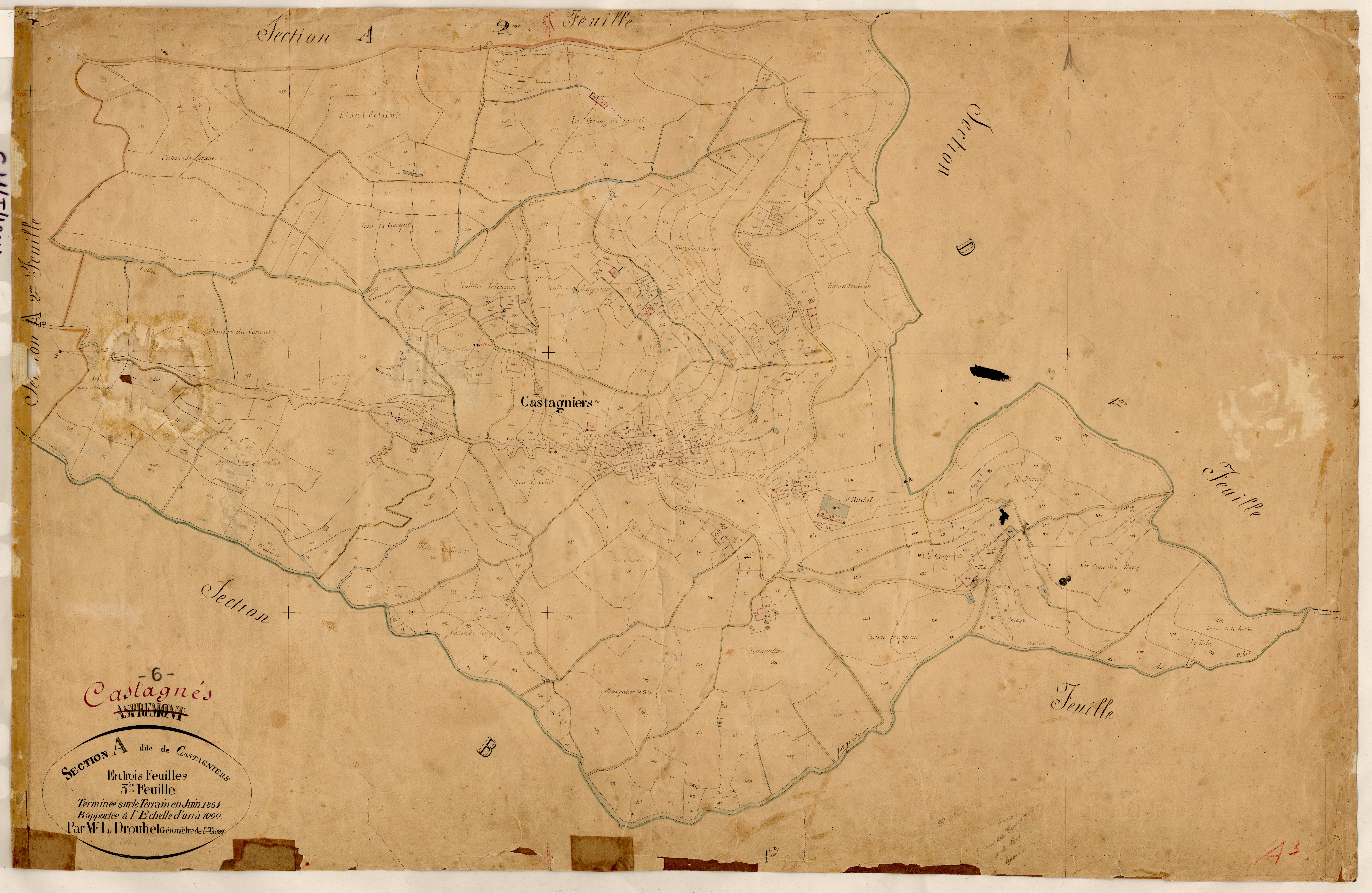 Castagniers. - Plan de section, A3