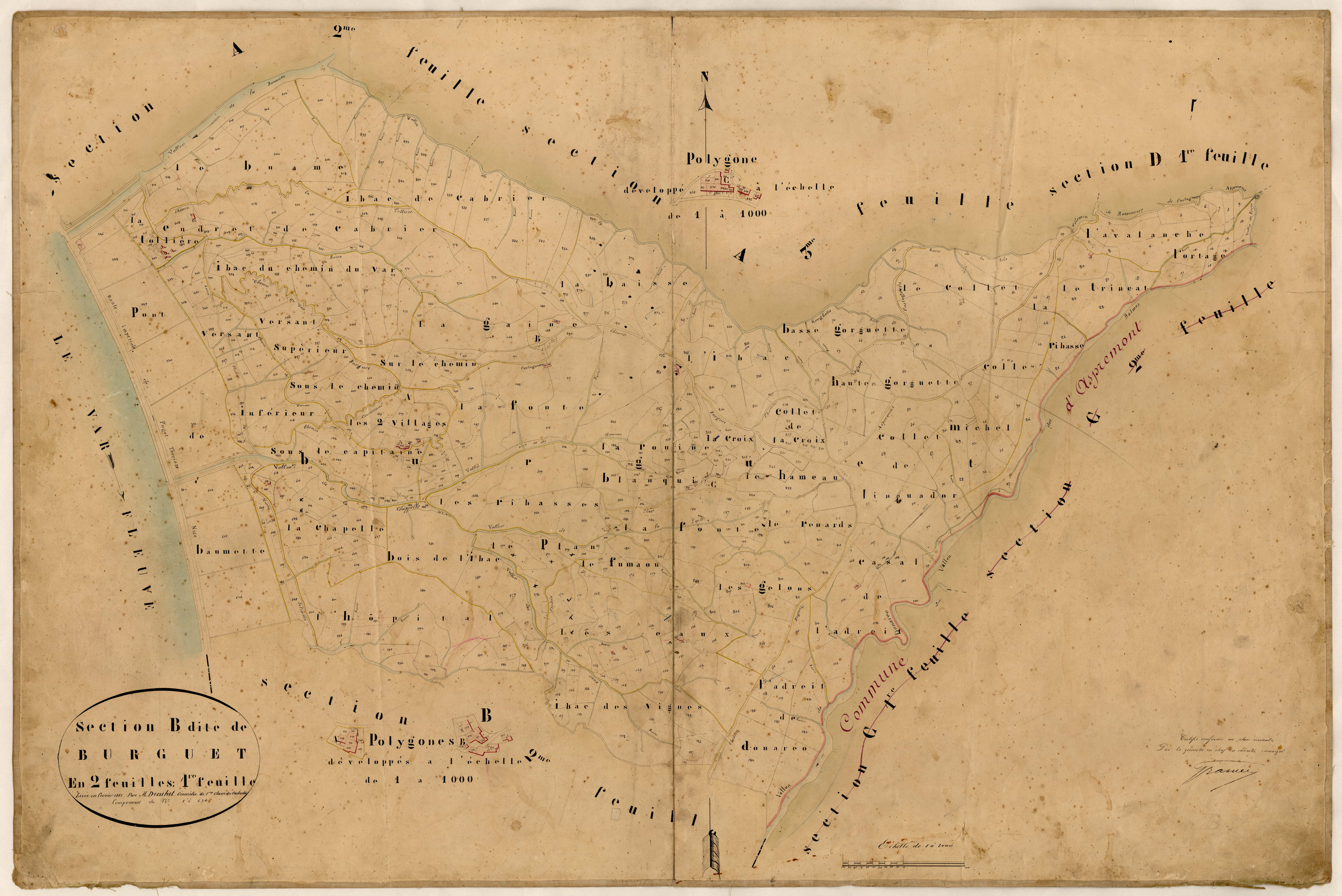 Burguet. - Plan de section, B1