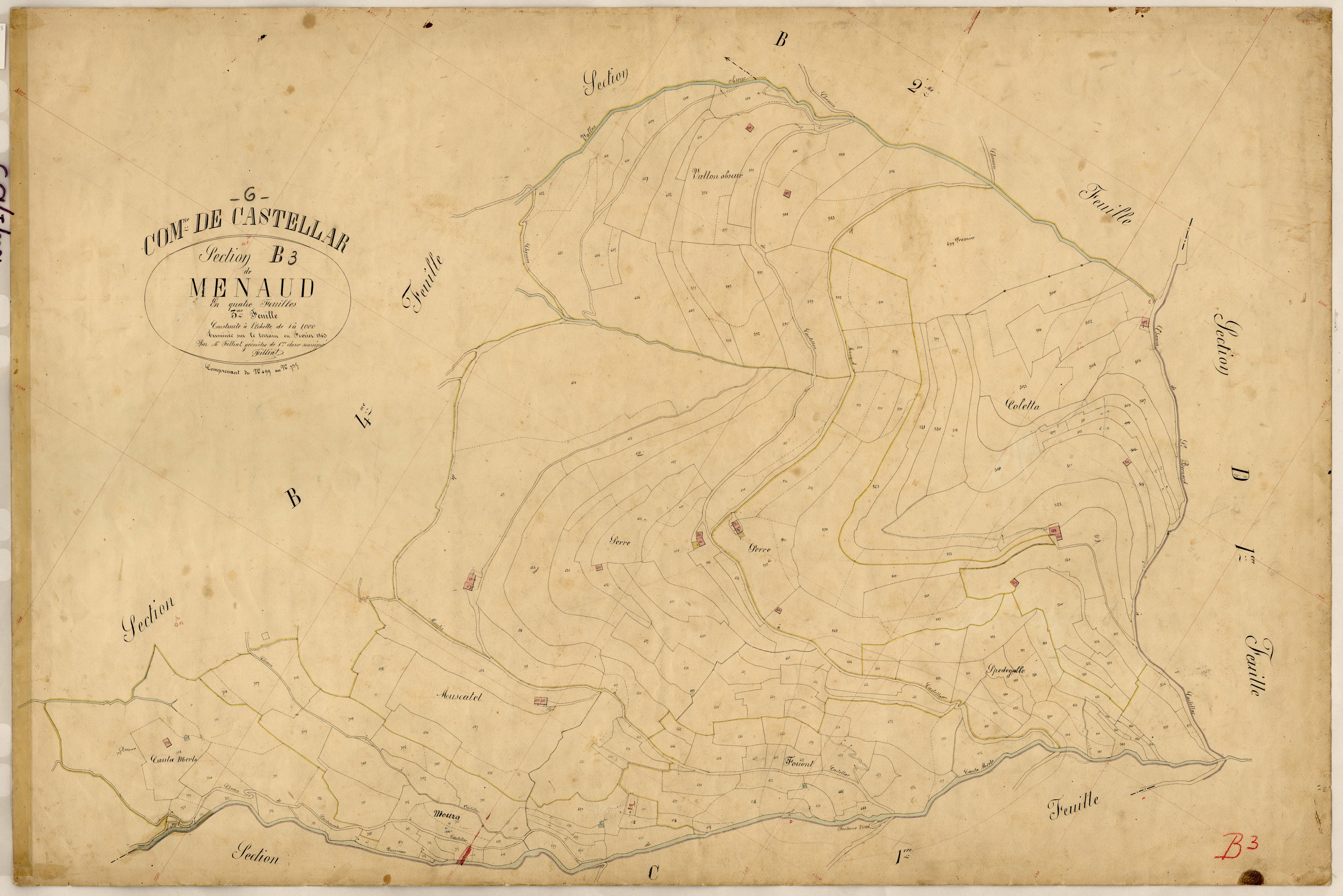Menaud. - Plan de section, B3