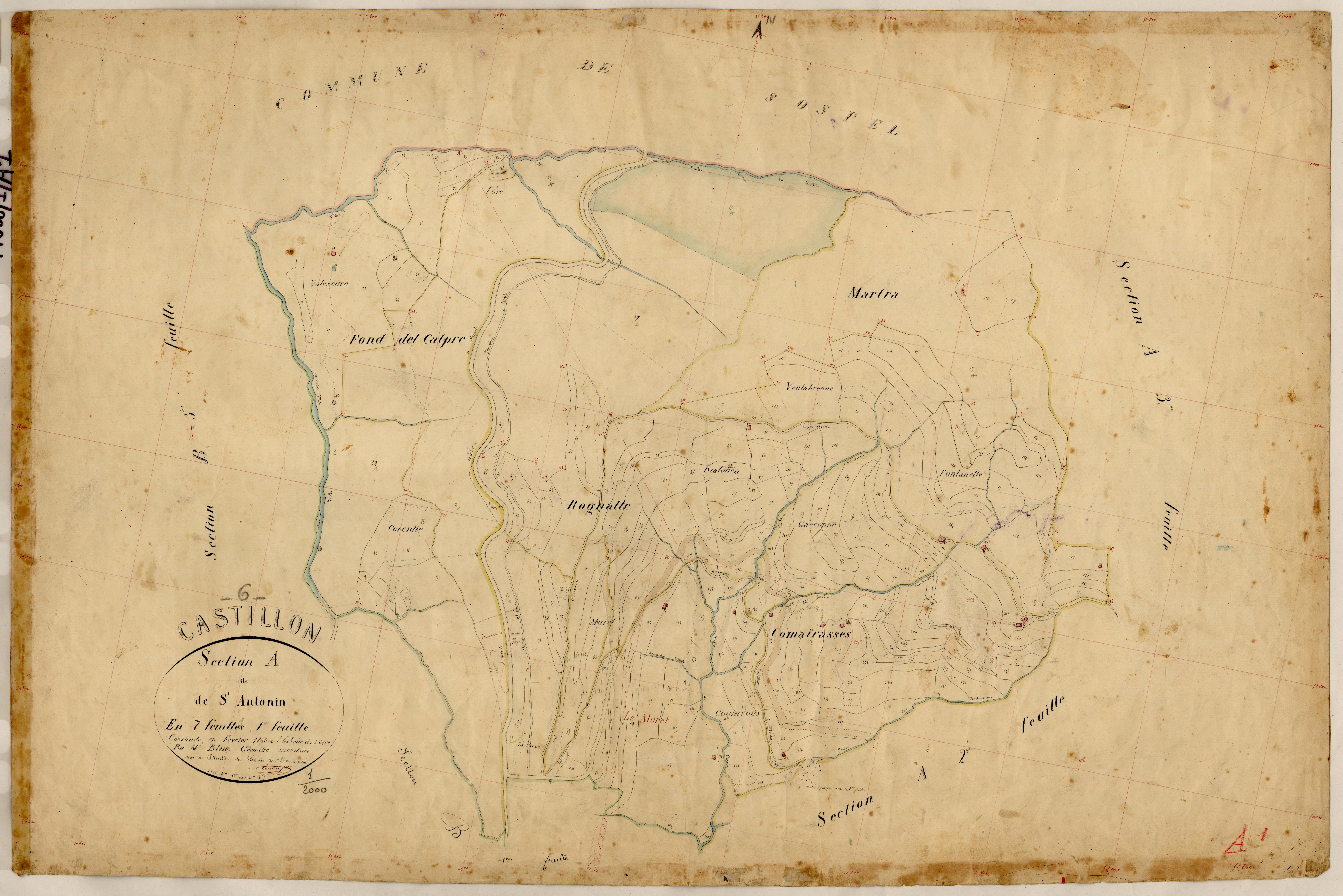 Saint Antonin. - Plan de section, A1