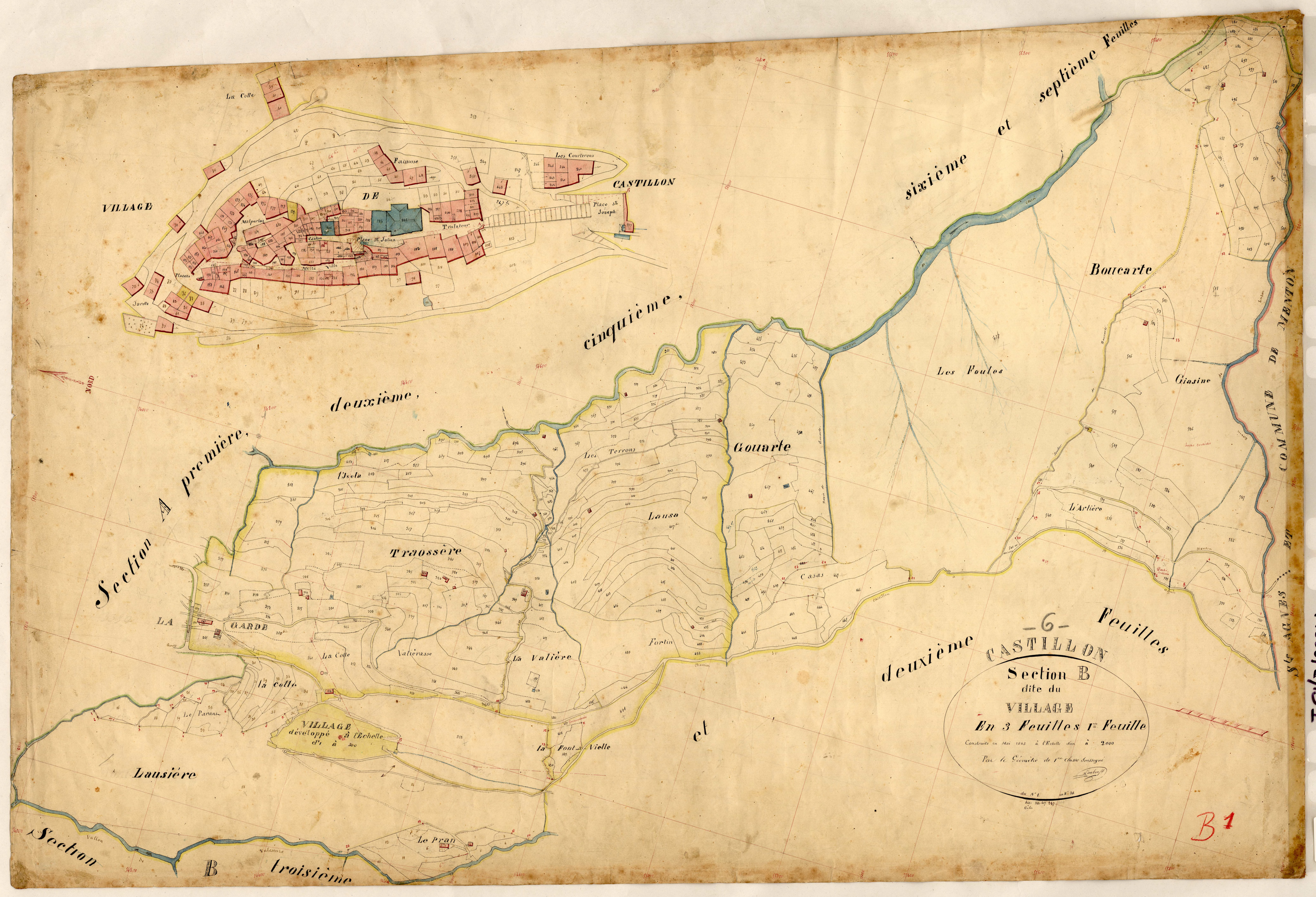 Le Village. - Plan de section, B1