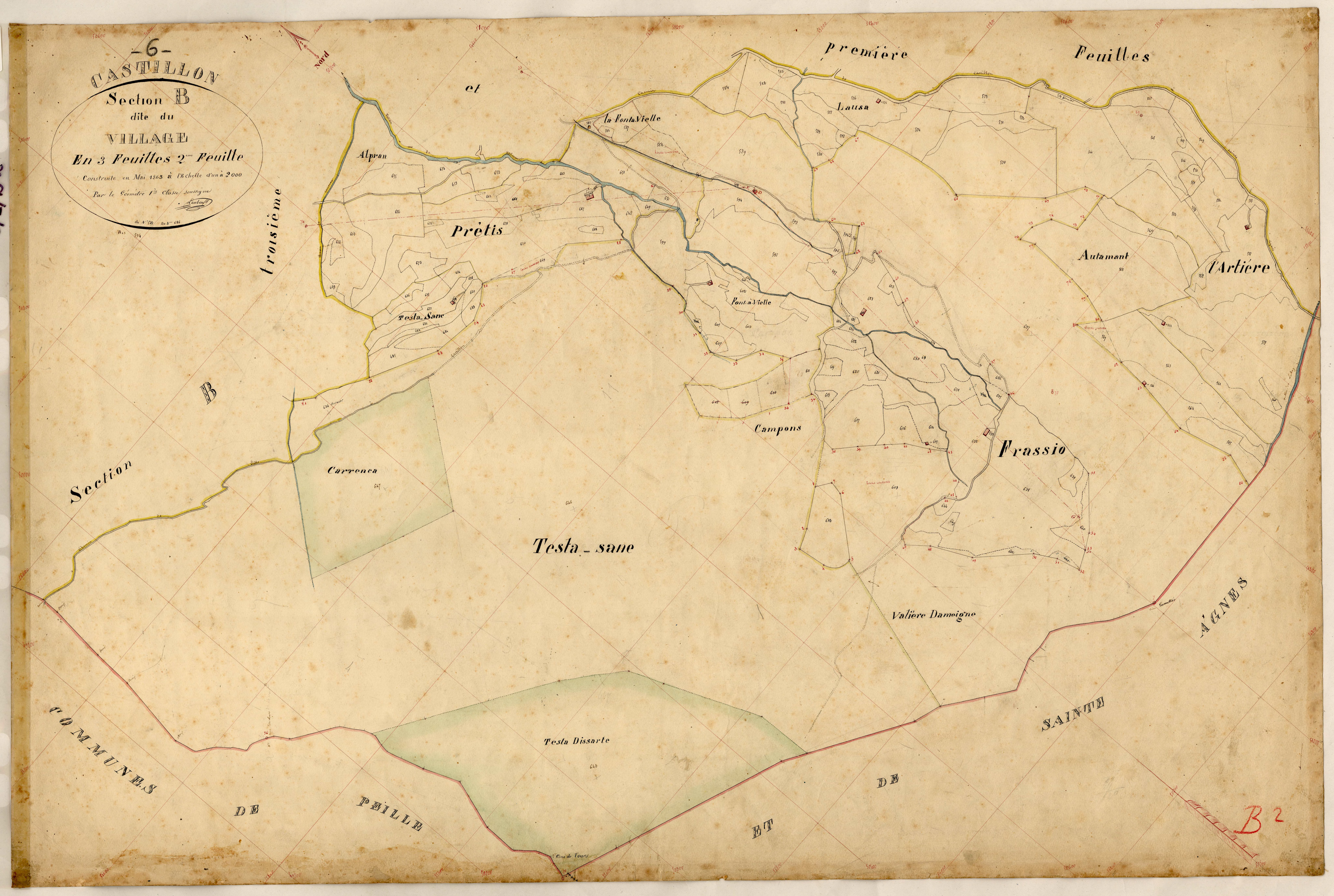 Le Village. - Plan de section, B2