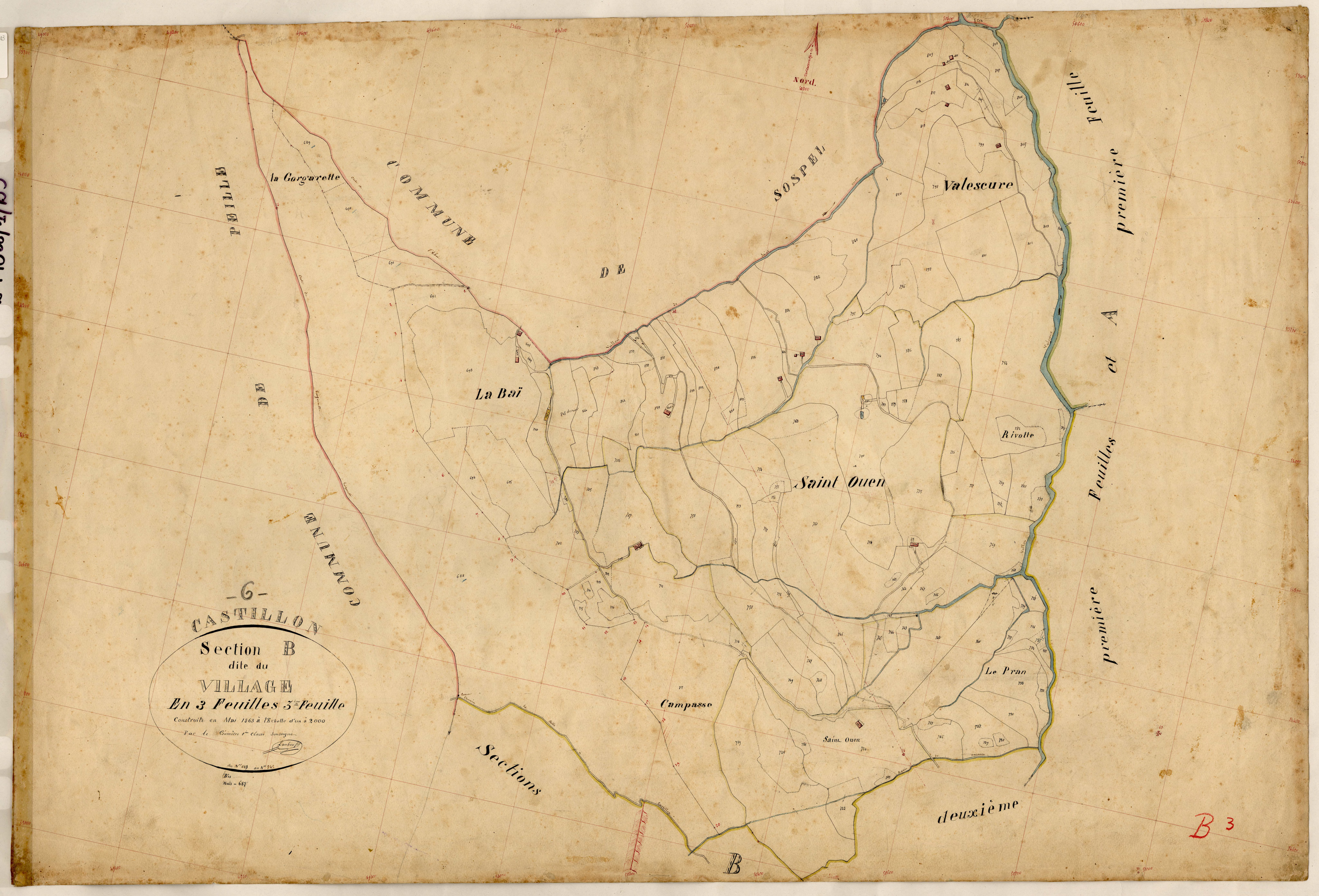 Le Village. - Plan de section, B3