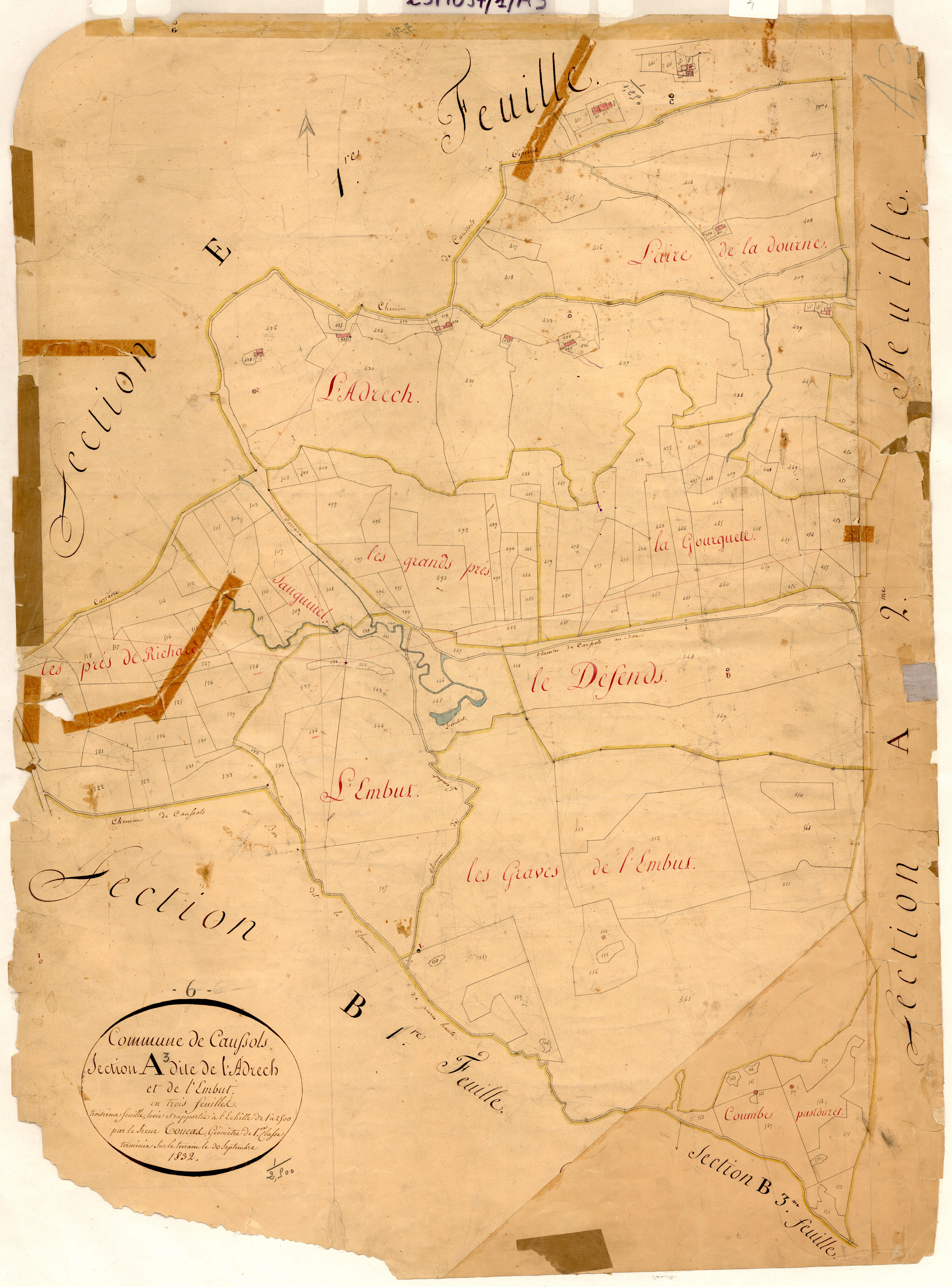 L'Adrech et l'Embut. - Plan de section, A3