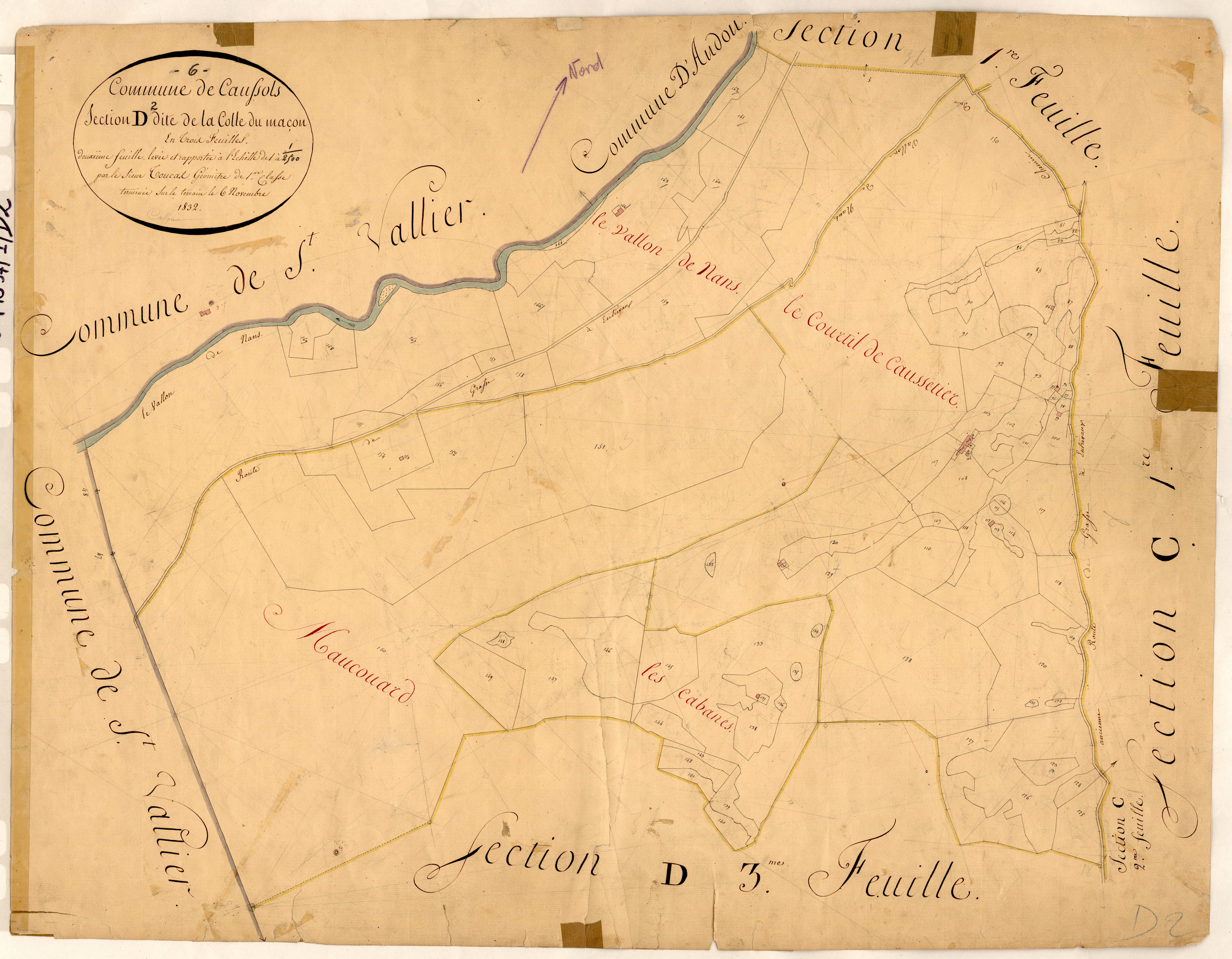 La Colle du Maçon. - Plan de section, D2