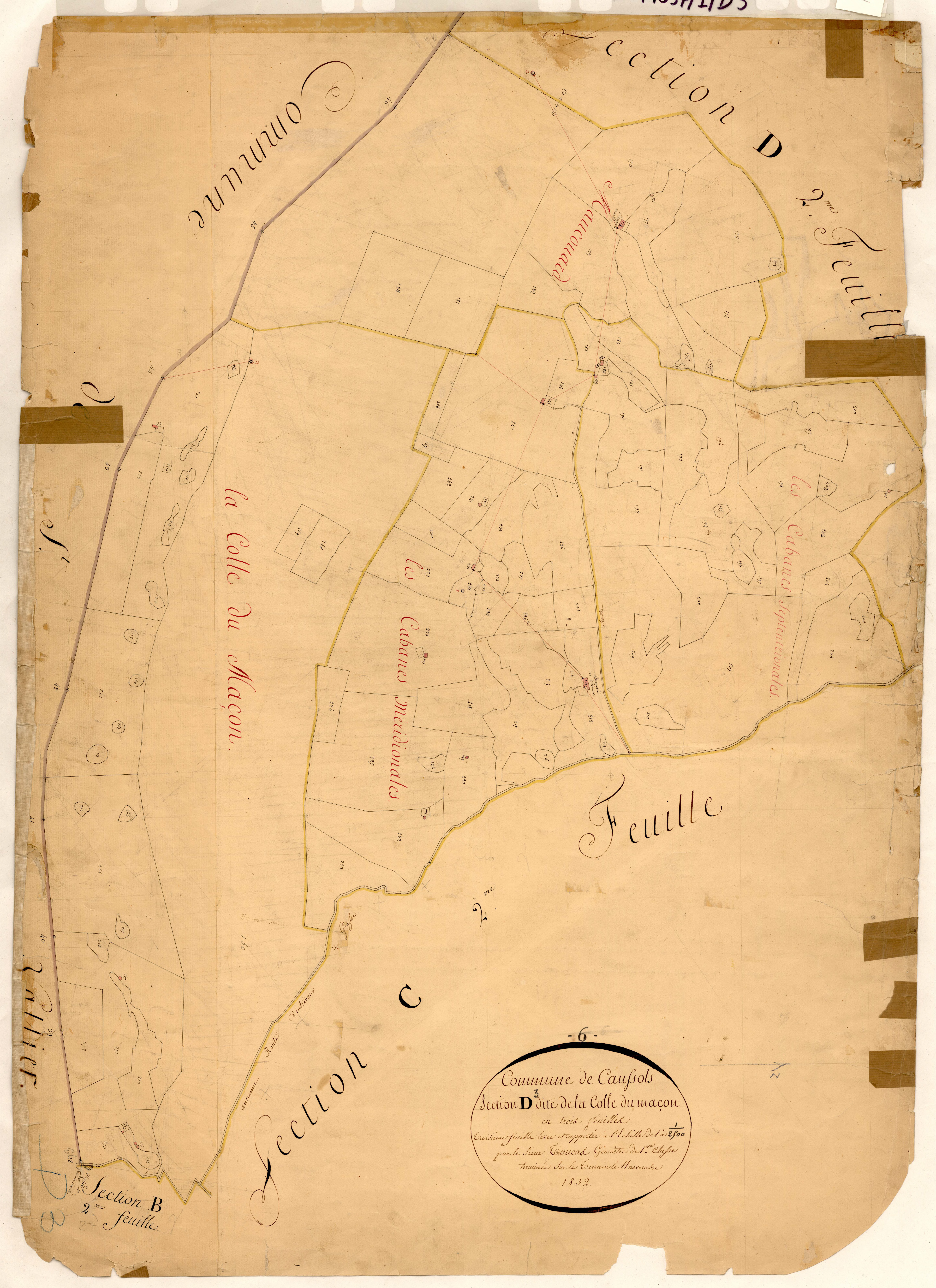 La Colle du Maçon. - Plan de section, D3