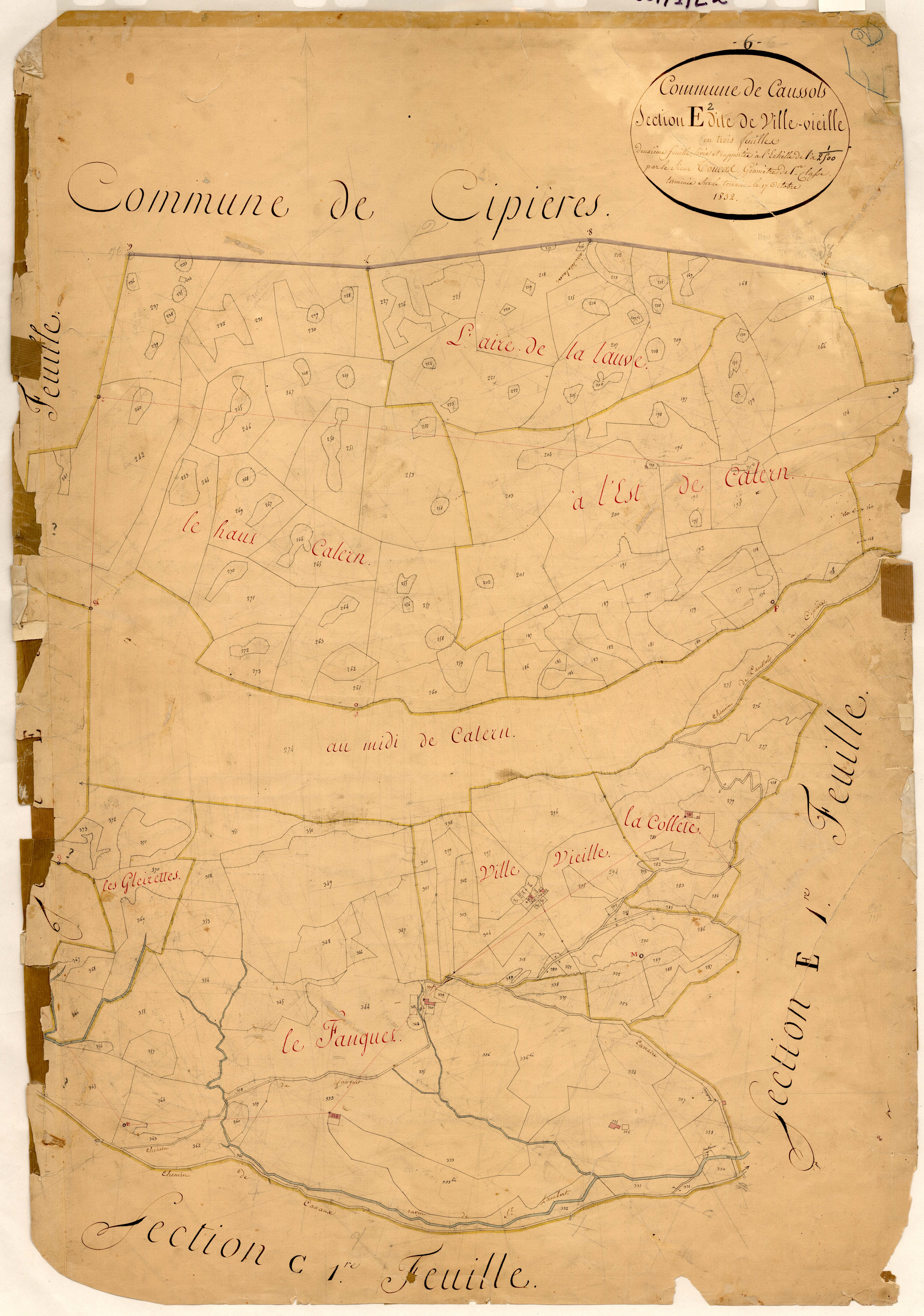 Ville Vieille. - Plan de section, E2