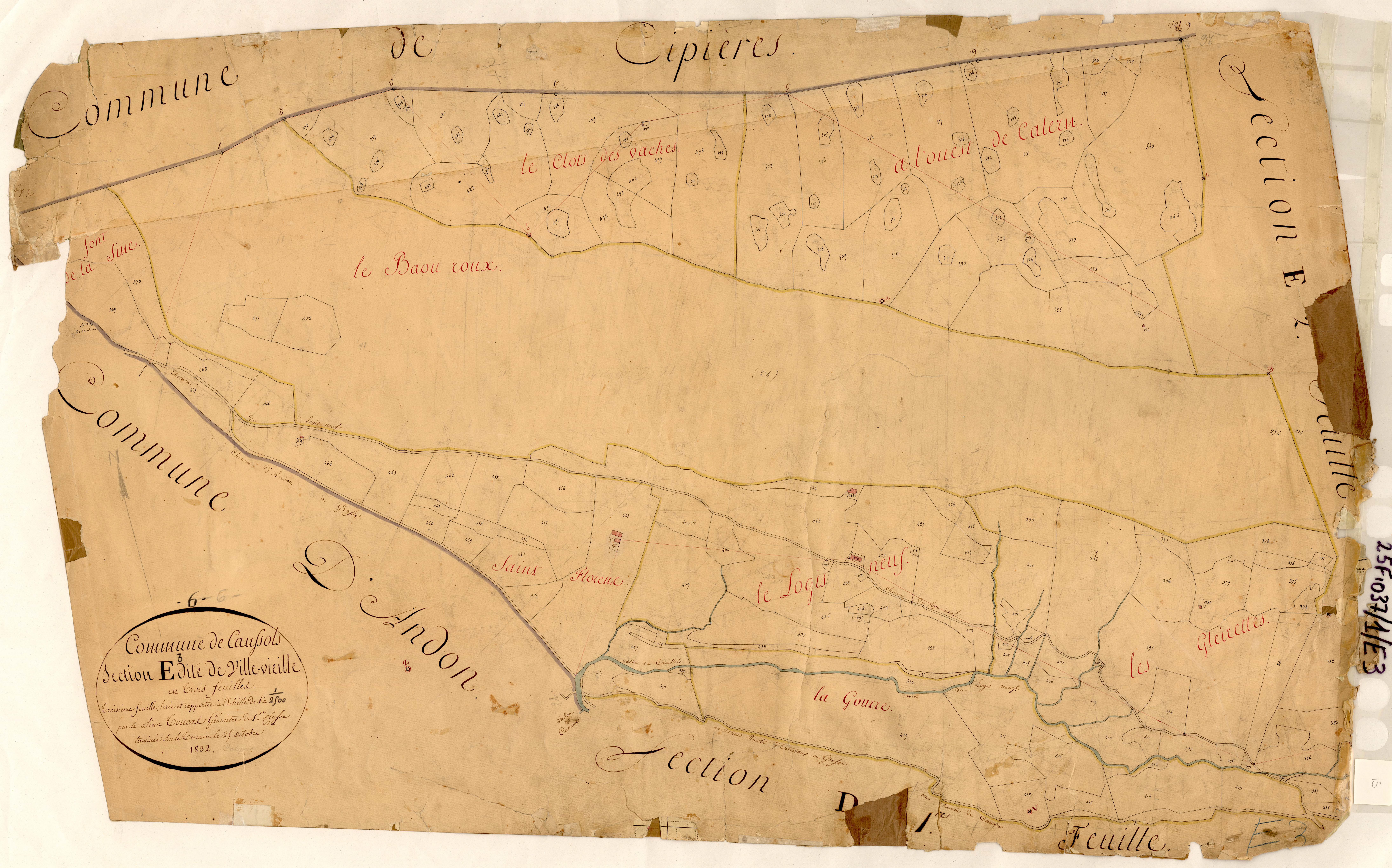 Ville Vieille. - Plan de section, E3