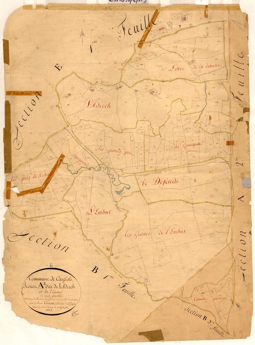 L'Adrech et l'Embut. - Plan de section, A3