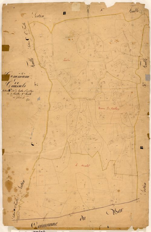 Laubre et le Clap. - Plan de section, B2