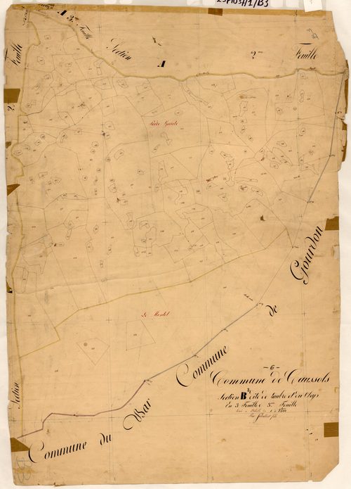 Laubre et le Clap. - Plan de section, B3