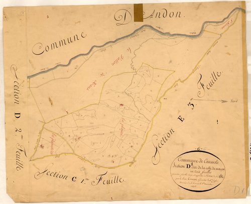 La Colle du Maçon. - Plan de section, D1