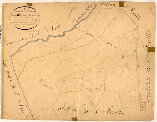 La Colle du Maçon. - Plan de section, D2