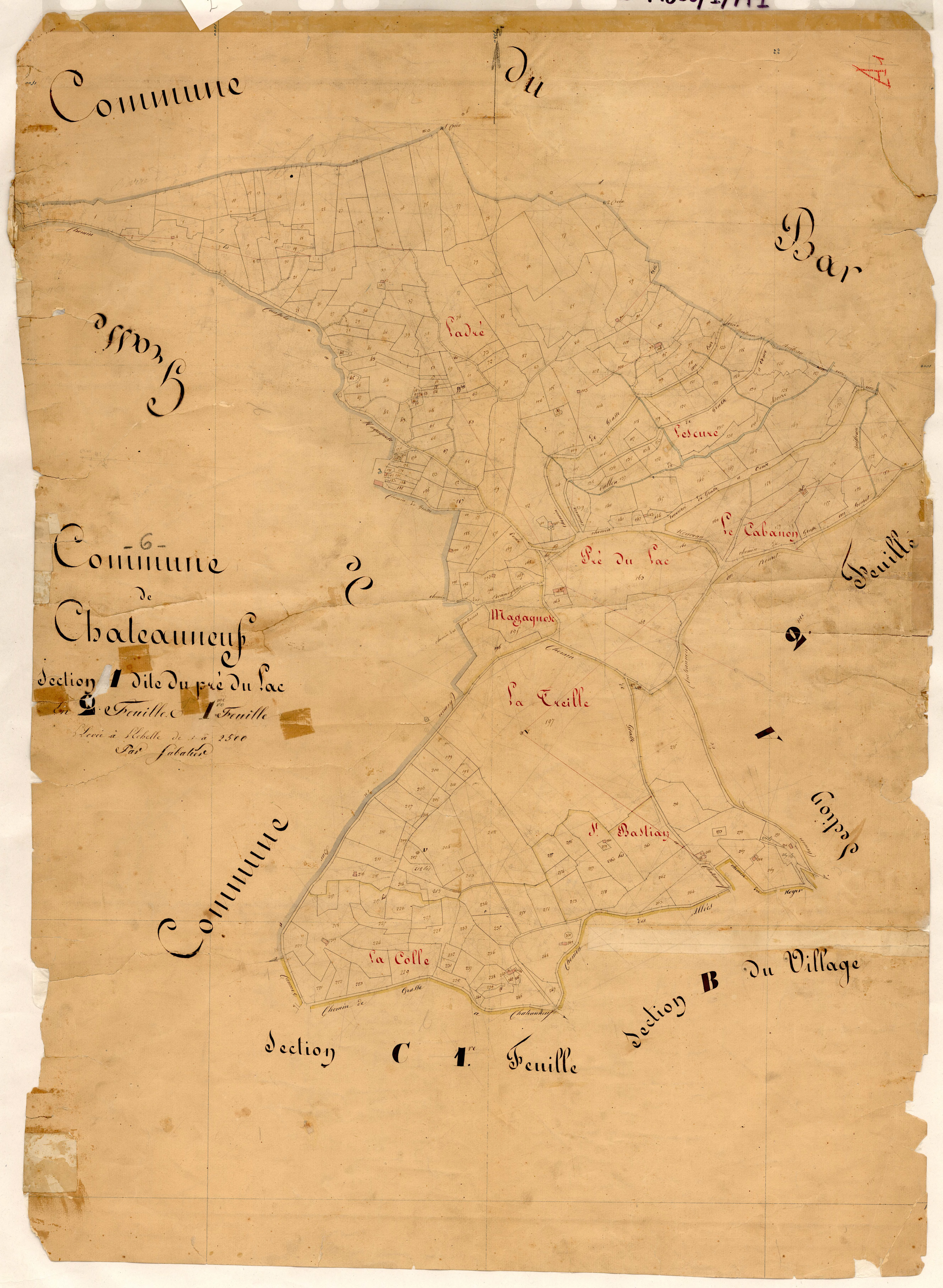 Le Pré du Lac. - Plan de section, A1