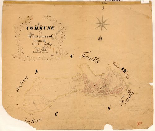 Le Village. - Plan de section, B