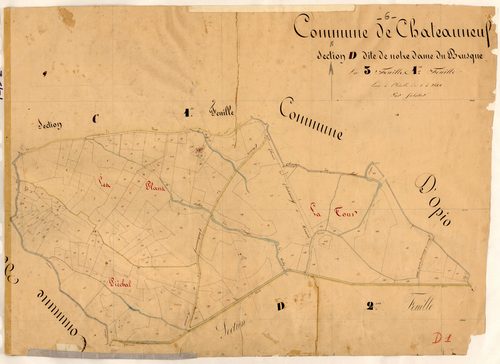 Notre Dame du Brusque. - Plan de section, D1