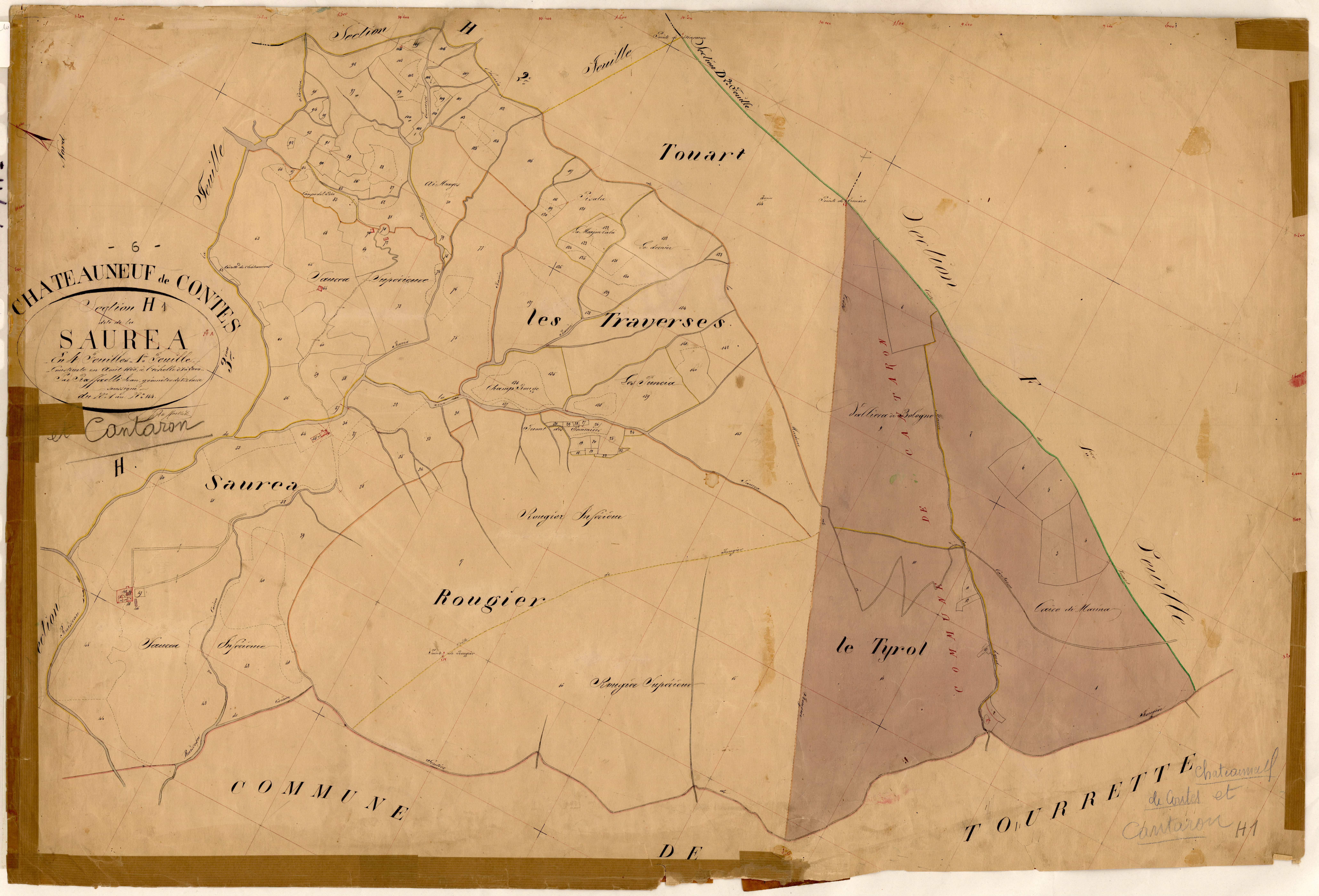 La Saurea. - Plan de section, H1