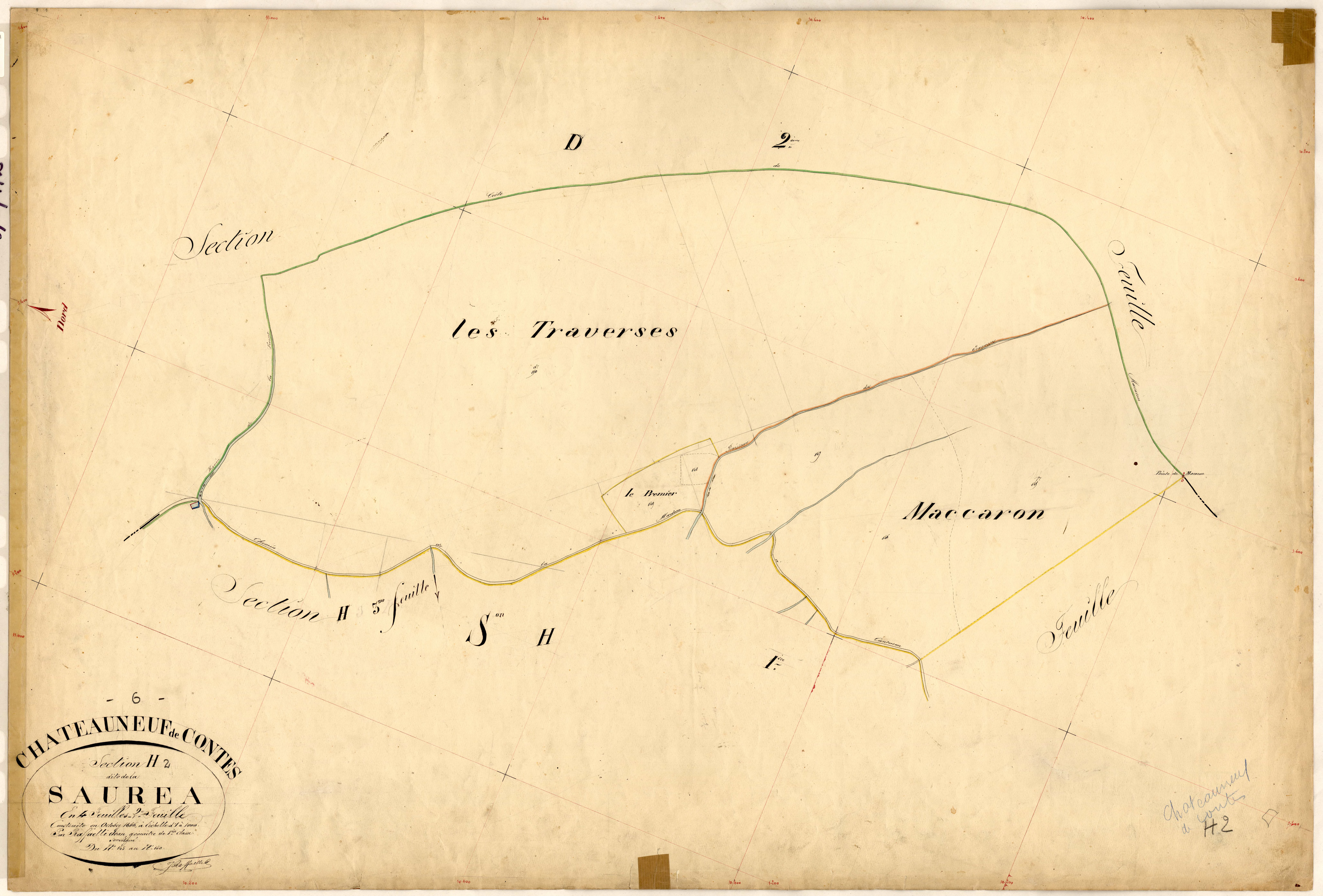 La Saurea. - Plan de section, H2